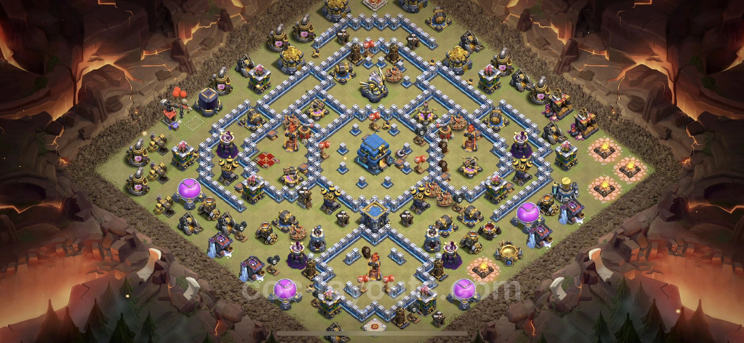 Top War Base TH12 with Link, Anti Air / Electro Dragon - CWL Defence Plan - Clash of Clans - (#59)