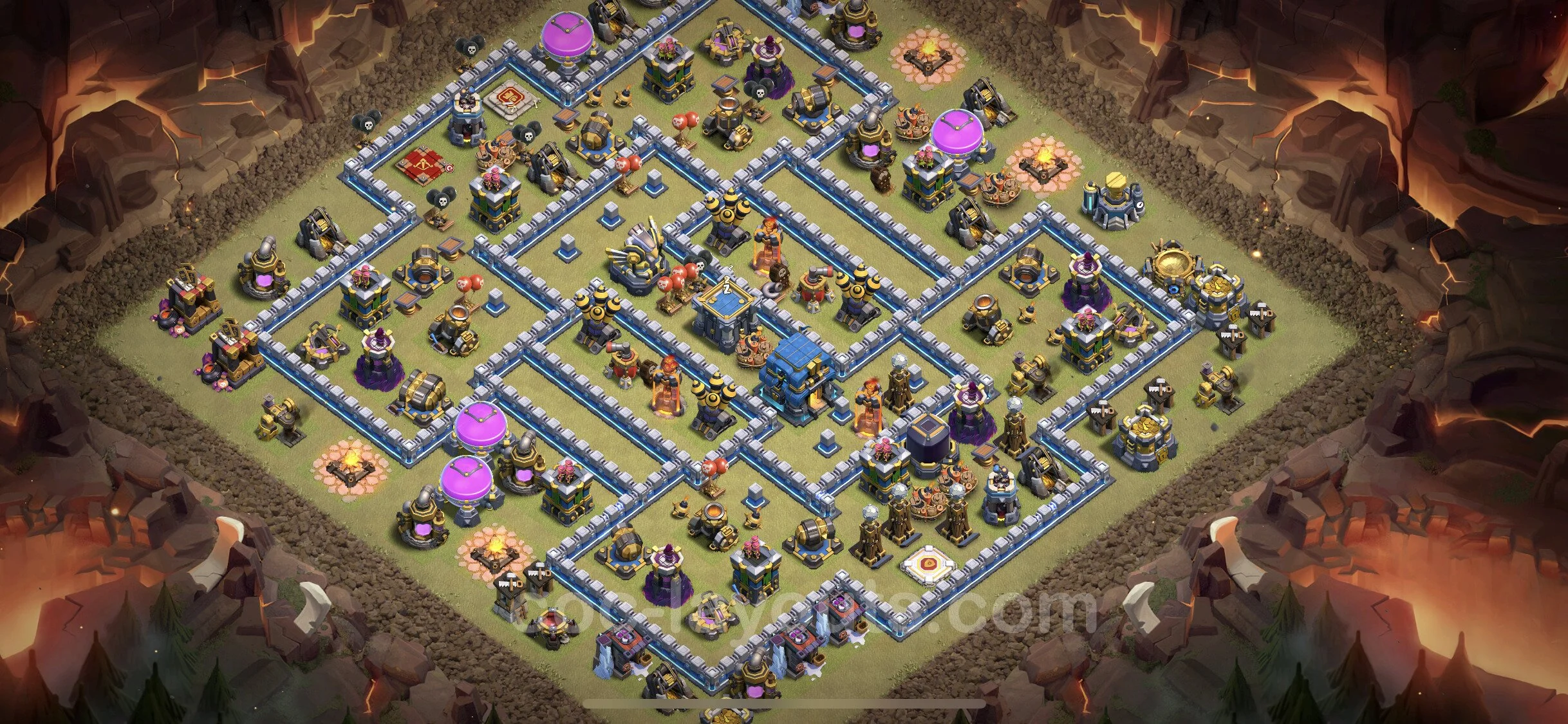 Top War Base TH12 with Link, Anti Air / Electro Dragon - Anti 3 Stars CWL Plan - Clash of Clans - (#60)