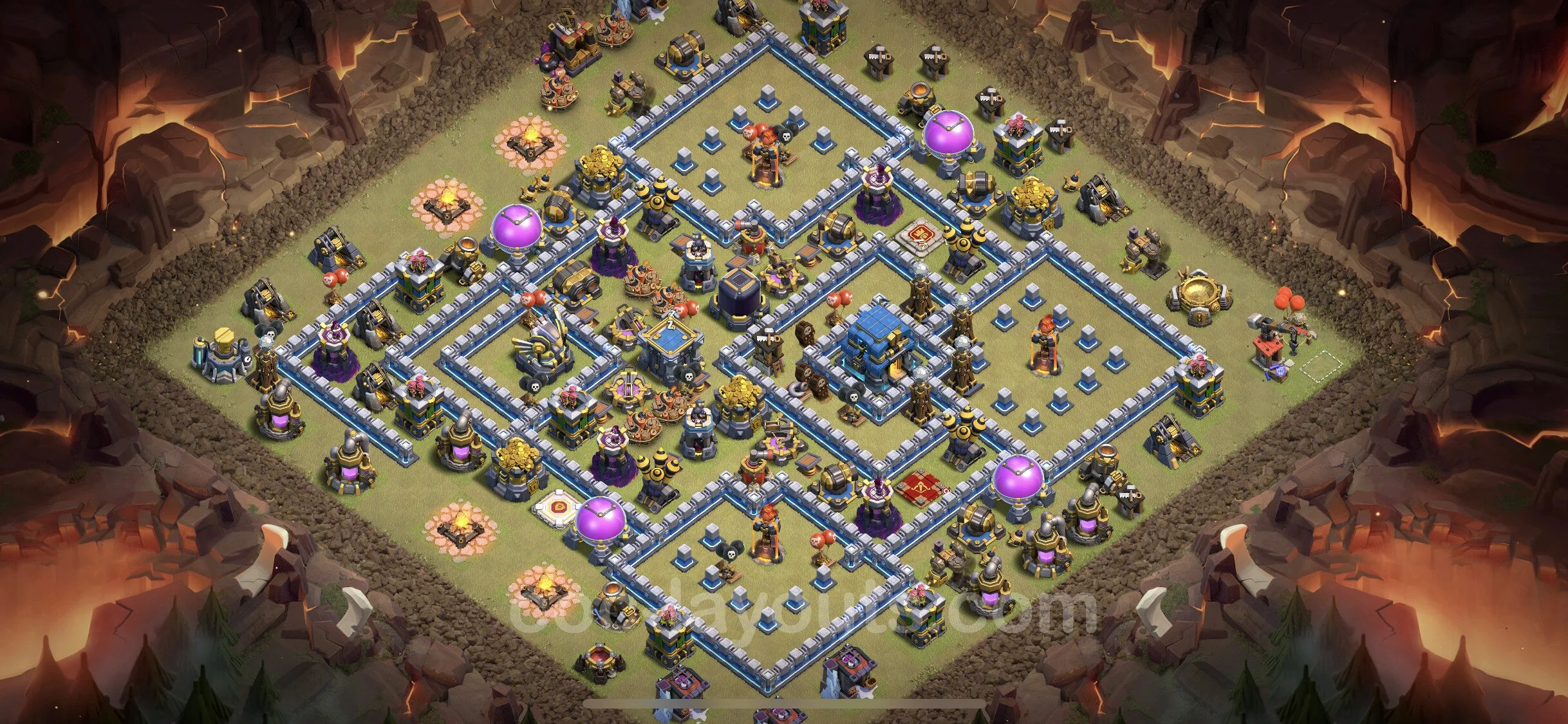 Top War Base TH12 with Link, Anti Air / Electro Dragon - Anti 3 Stars CWL Plan - Clash of Clans - (#61)