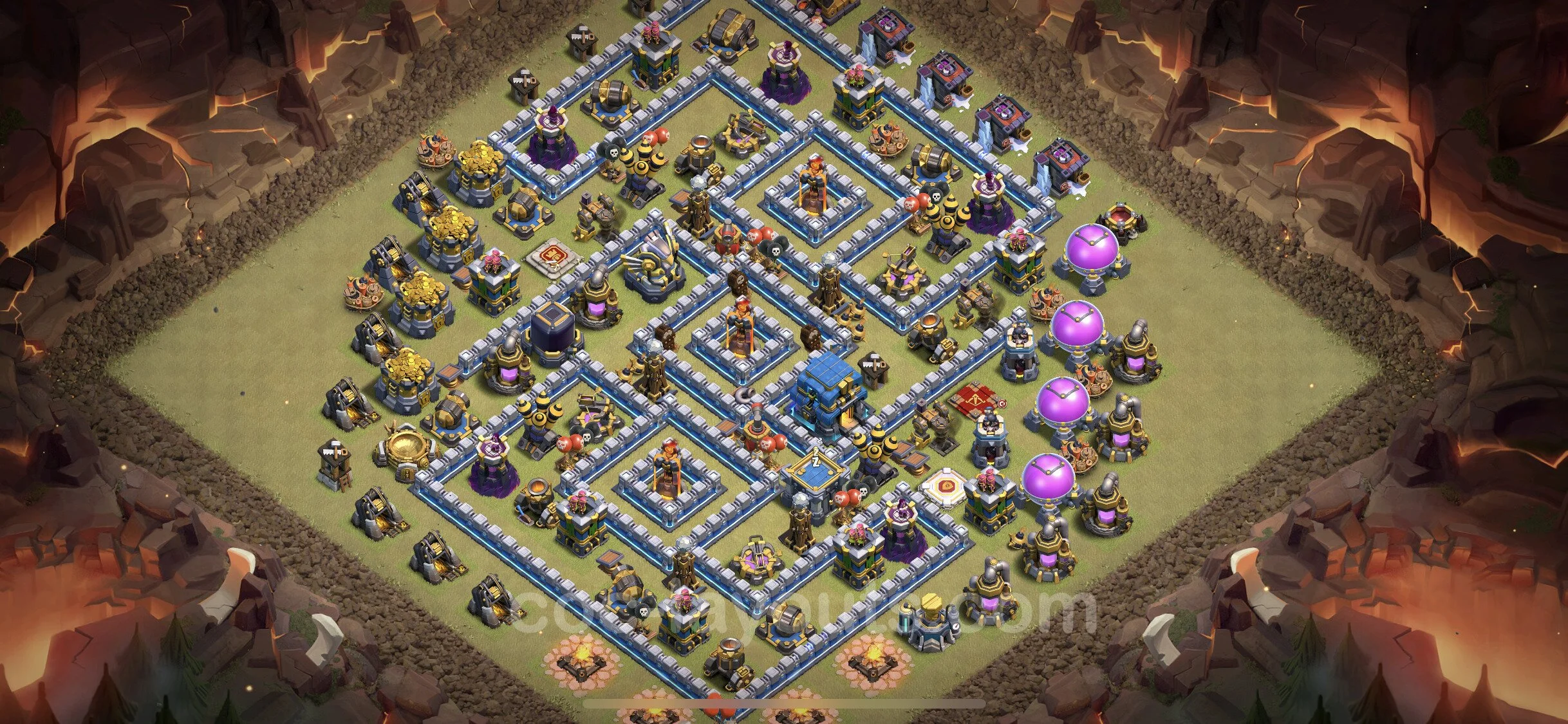 Top War Base TH12 with Link, Anti Everything - Anti 3 Stars CWL Plan - Clash of Clans - (#62)
