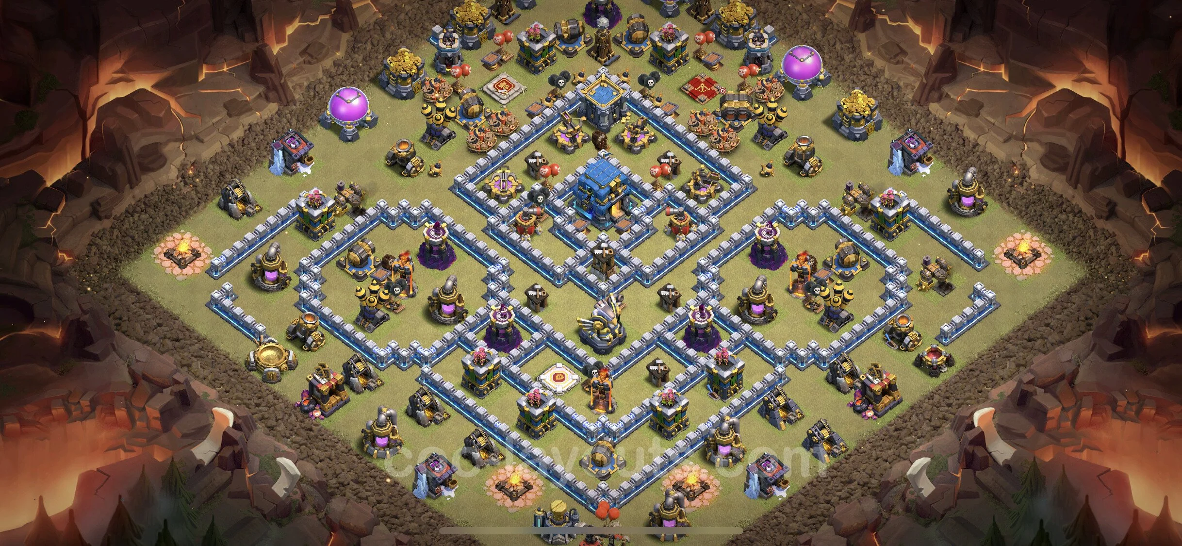 Top War Base TH12 with Link, Anti Everything - CWL Defence Plan - Clash of Clans - (#63)