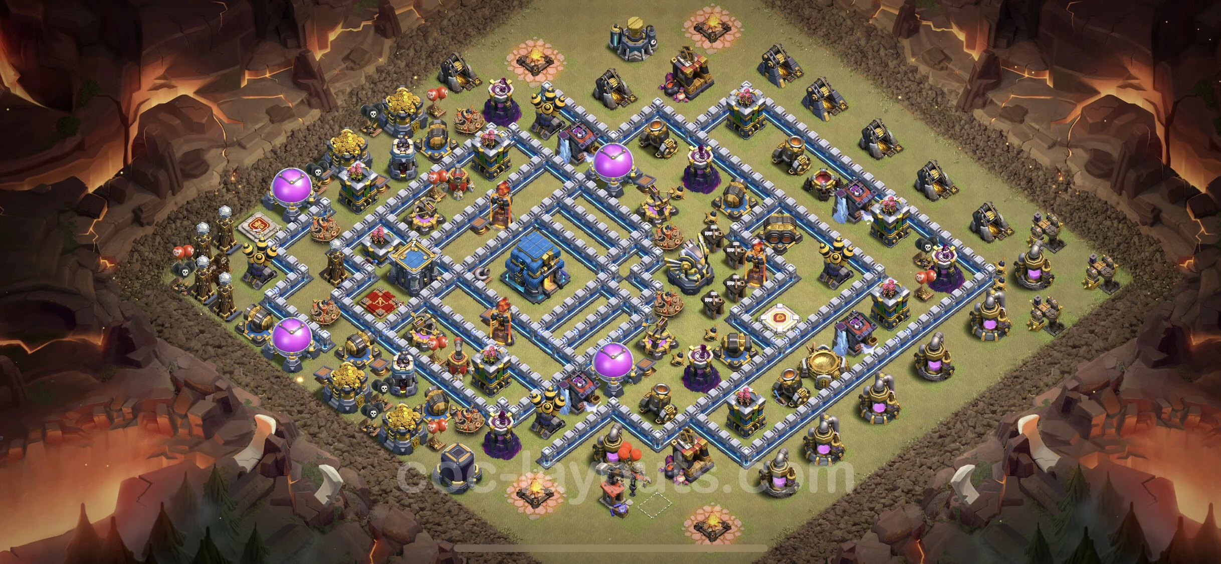Top War Base TH12 with Link, Anti Everything - CWL Defence Plan - Clash of Clans - (#64)