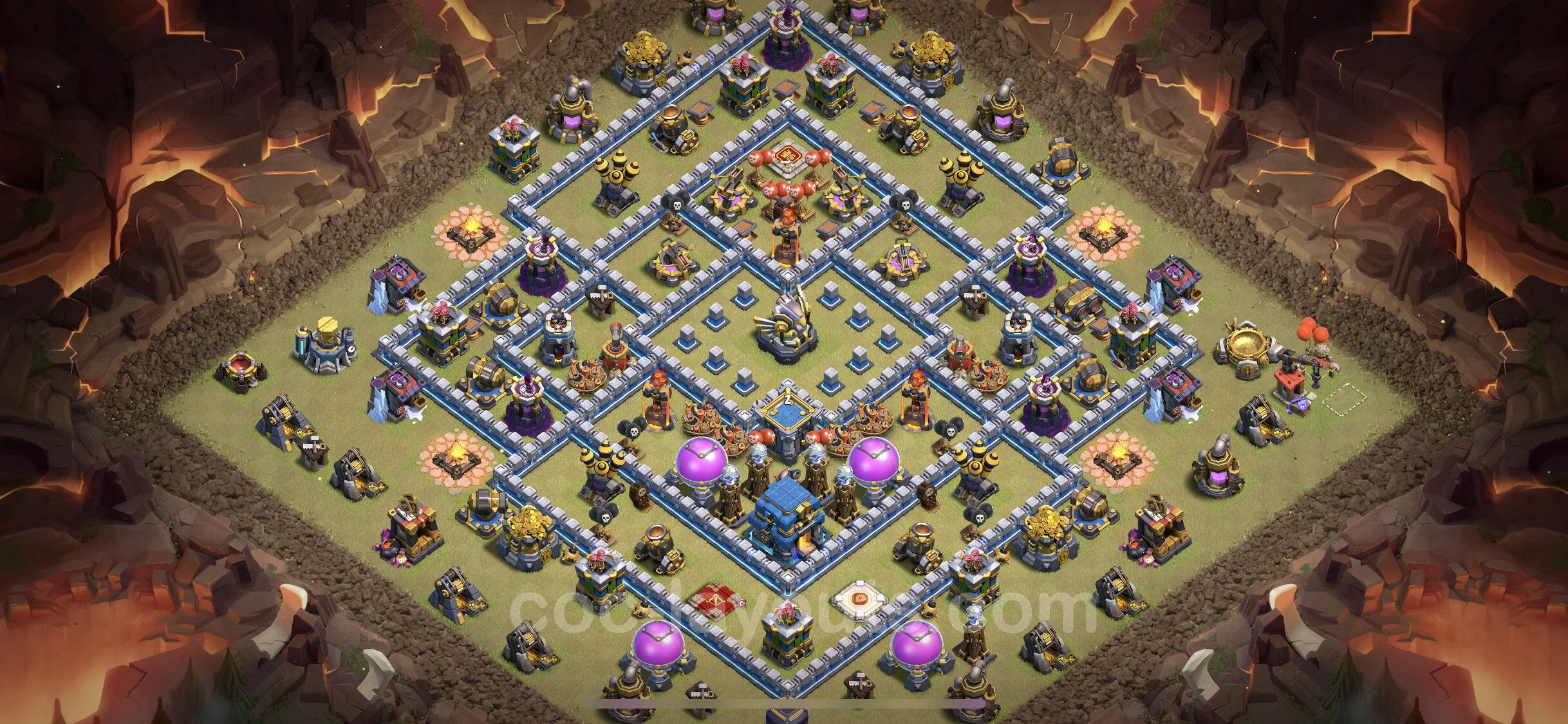 Top War Base TH12 with Link, Anti Air / Electro Dragon - Anti 3 Stars CWL Plan - Clash of Clans - (#68) — War BH12