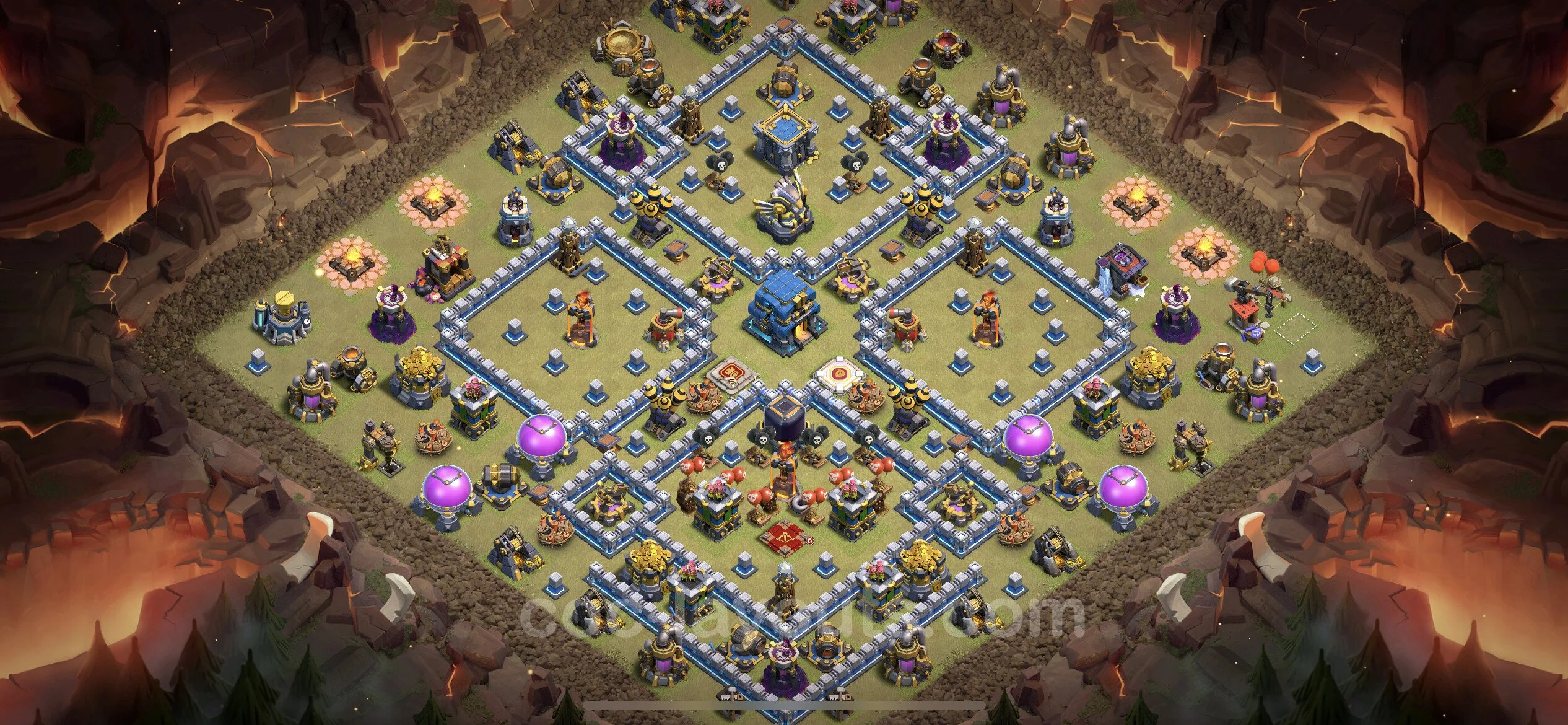 Top War Base TH12 with Link, Anti Everything - Anti 3 Stars CWL Plan - Clash of Clans - (#76) — War BH12