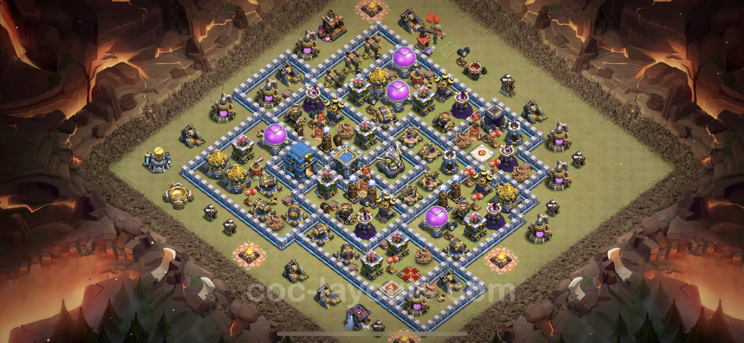 Top War Base TH12 with Link, Hybrid - Anti 3 Stars CWL Plan - Clash of Clans - (#79) — Krieg BH12