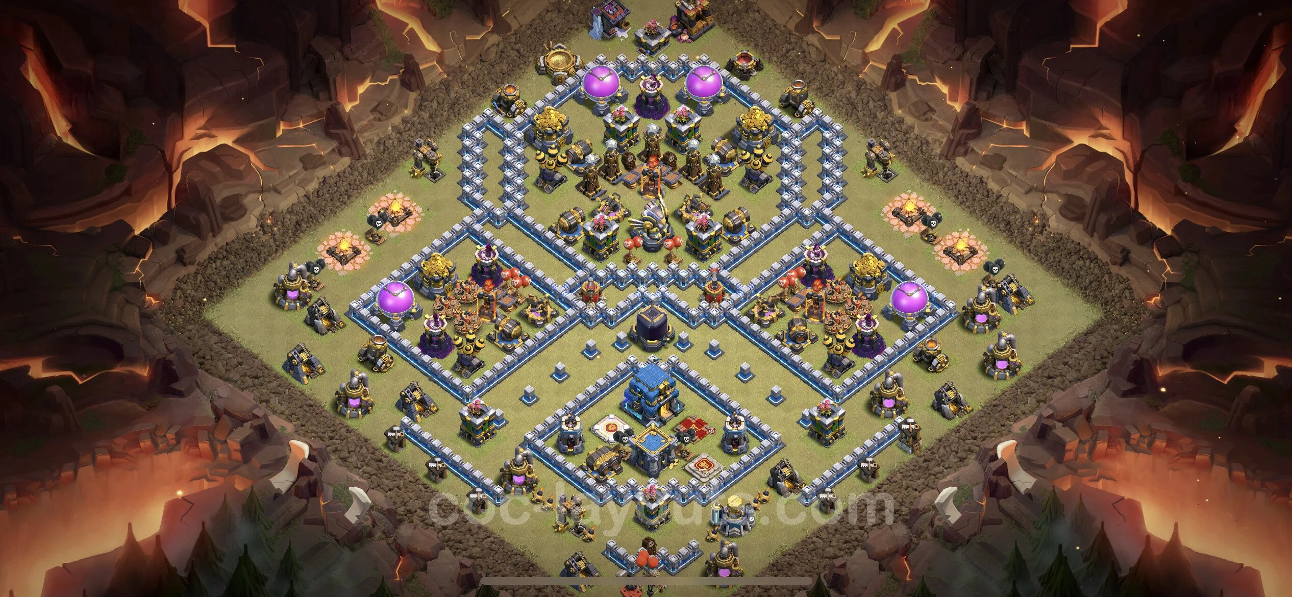 Top War Base TH12 with Link, Hybrid - CWL Defence Plan - Clash of Clans - (#81) — War BH12