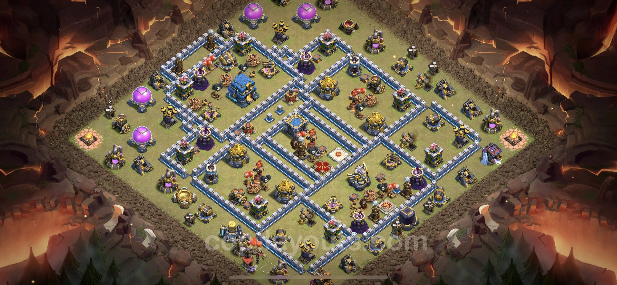 Top War Base TH12 with Link, Anti Everything - Anti 2 Stars CWL Plan - Clash of Clans - (#82) — Savaş BH12