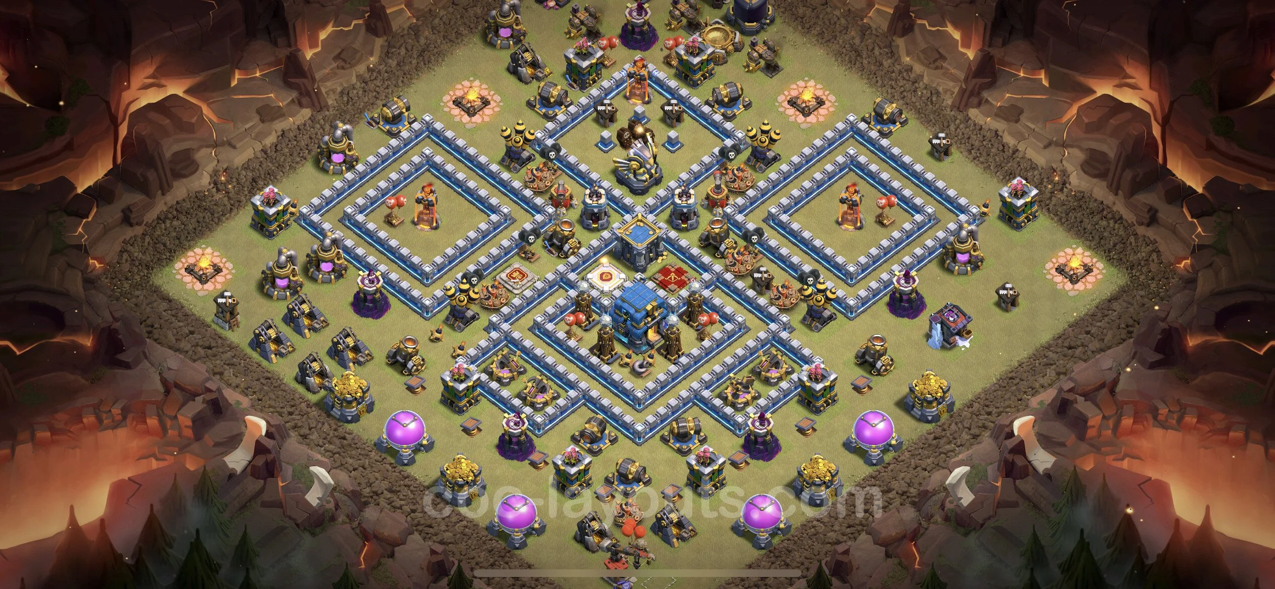 Top War Base TH12 with Link, Anti Everything - Anti 3 Stars CWL Plan - Clash of Clans - (#89) — Krieg BH12