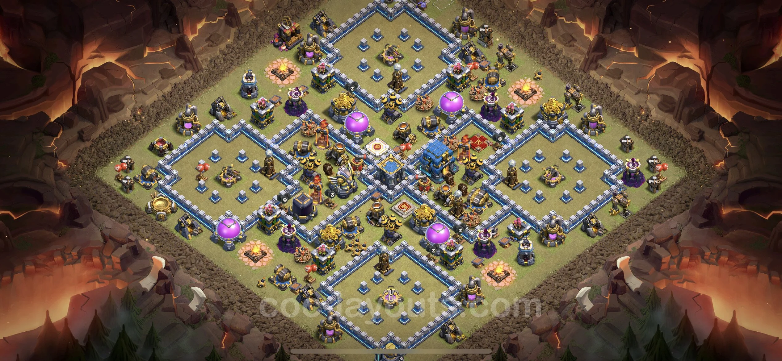 Top War Base TH12 with Link, Anti Everything - Anti 3 Stars CWL Plan - Clash of Clans - (#91) — ウォー BH12