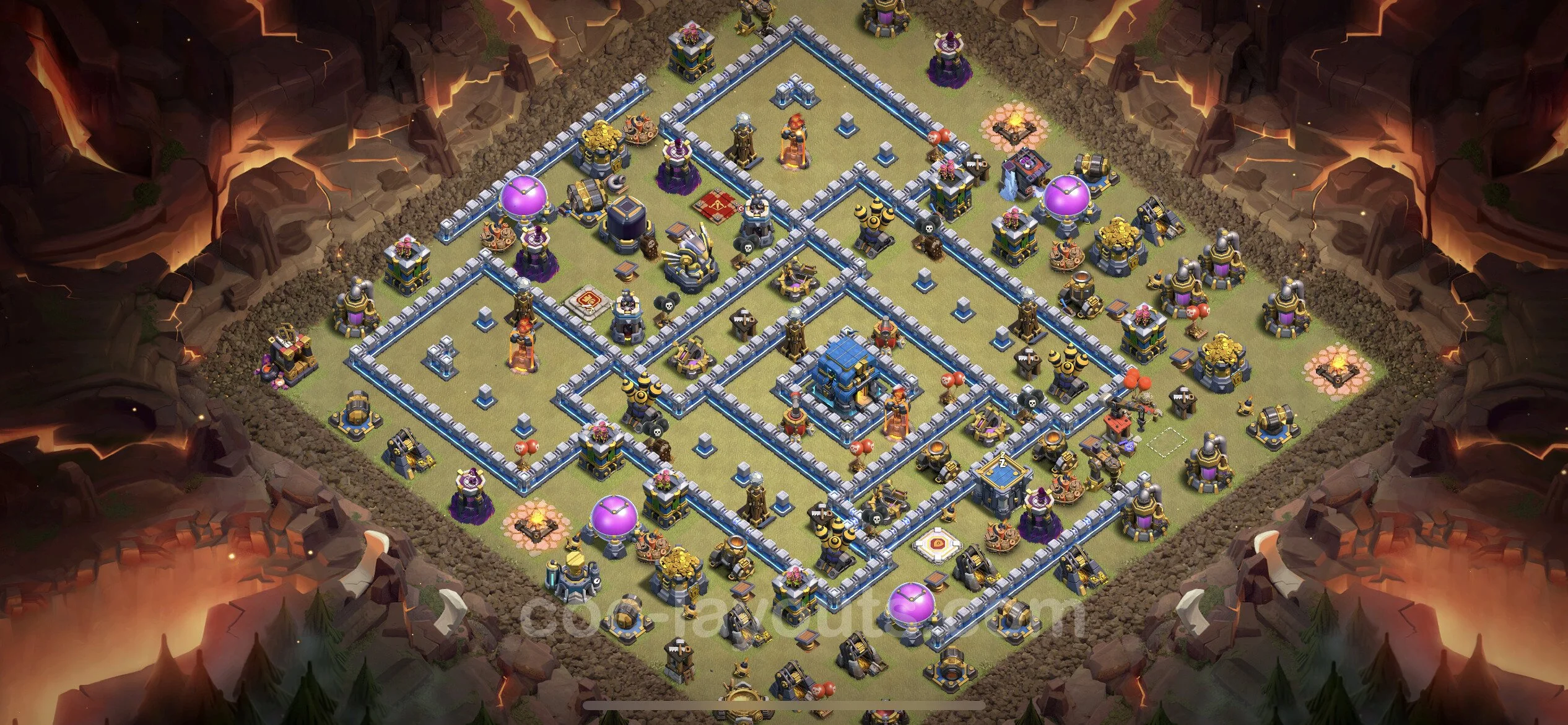 Top War Base TH12 with Link - Anti 3 Stars CWL Plan - Clash of Clans - (#94) — Krieg BH12