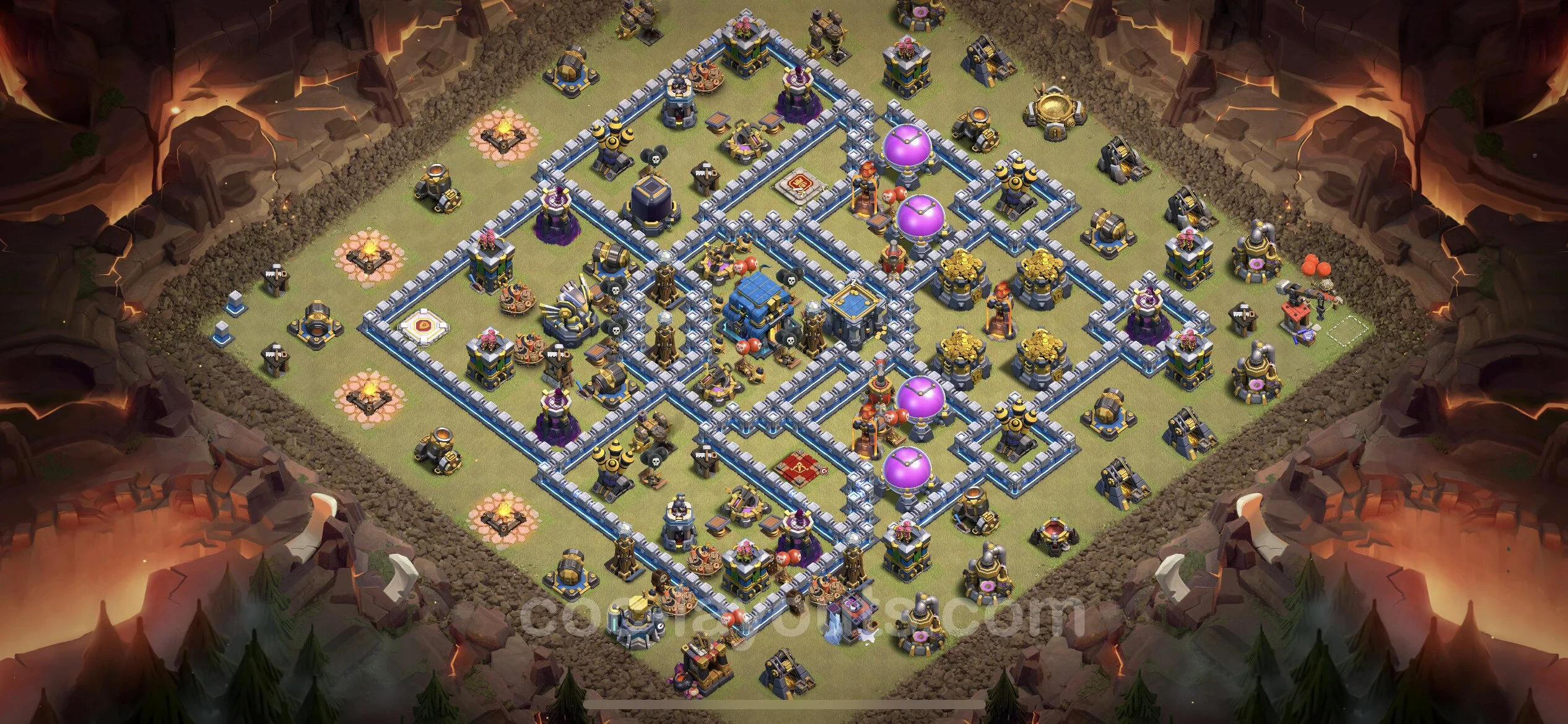 Top War Base TH12 with Link, Hybrid - Anti 3 Stars CWL Plan - Clash of Clans - (#95) — Война BH12