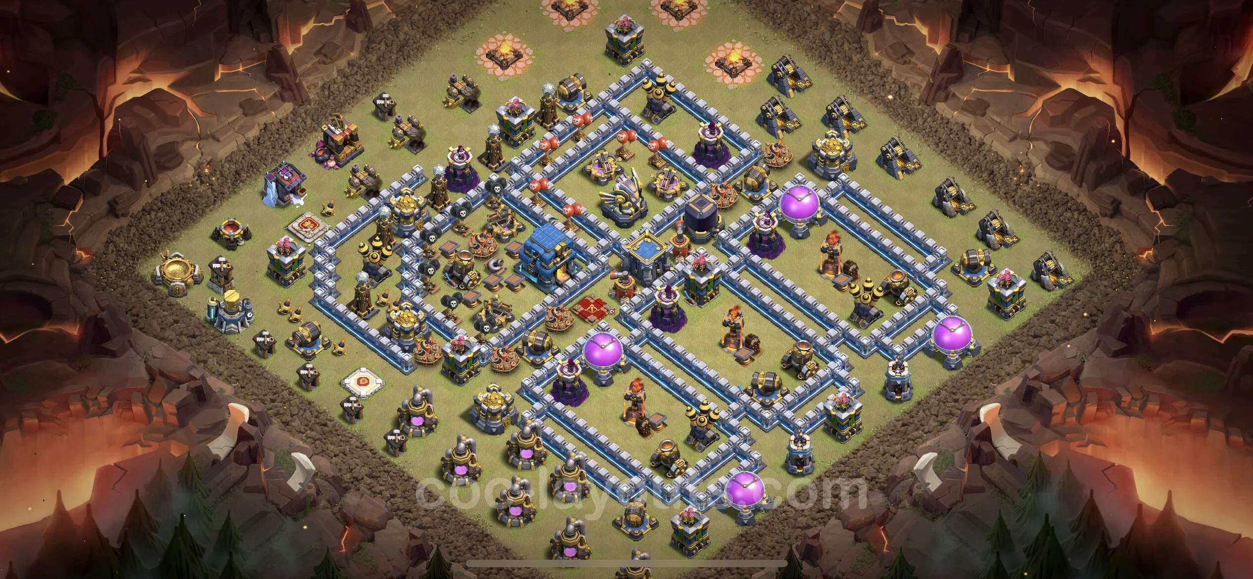 Top War Base TH12 with Link, Anti Air / Electro Dragon - Anti 3 Stars CWL Plan - Clash of Clans - (#99) — War BH12
