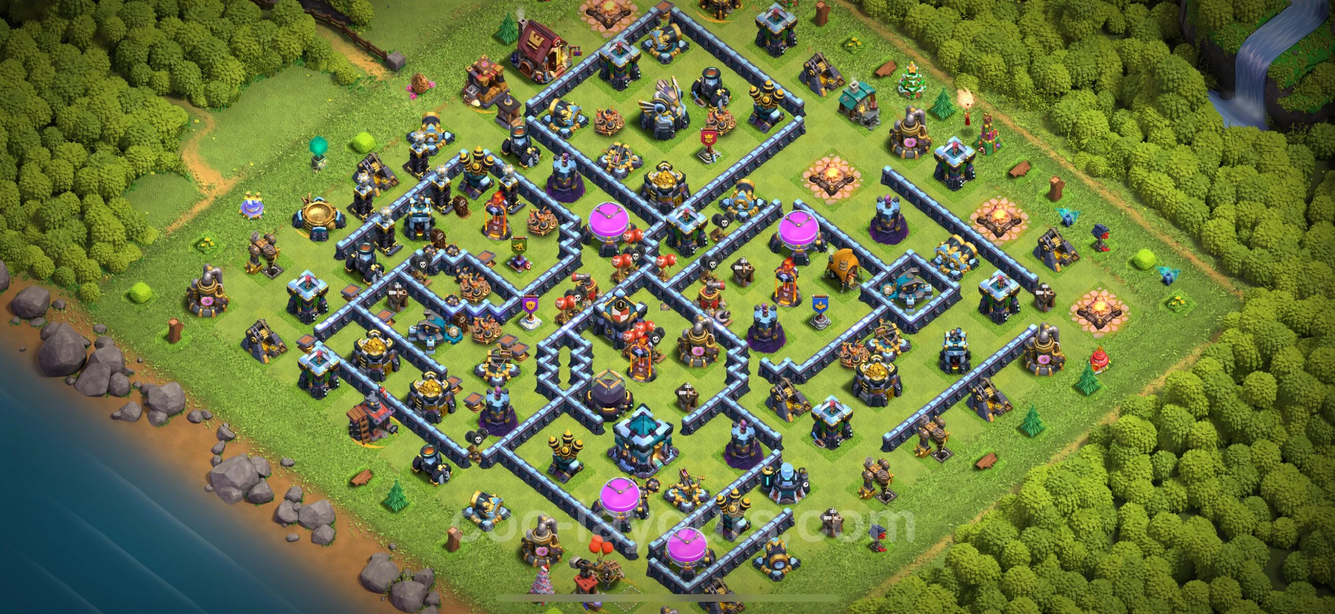 Defense (Trophy) Base TH13 with Link, Hybrid - plan / layout / design - Clash of Clans - (#104) — Захист TH13