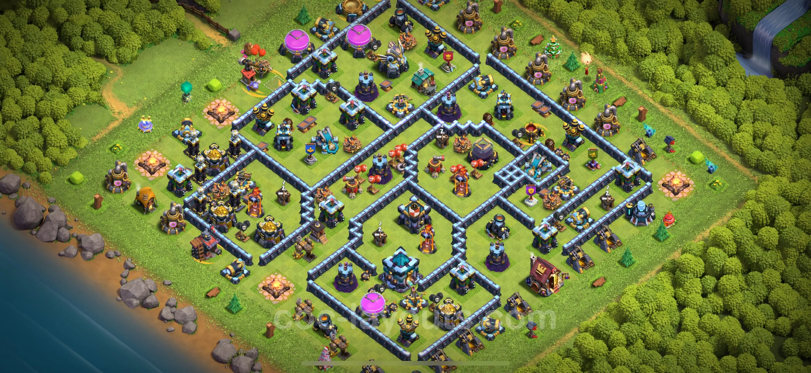 Defense (Trophy) Base TH13 with Link - plan / layout / design - Clash of Clans - (#106) — Défense TH13