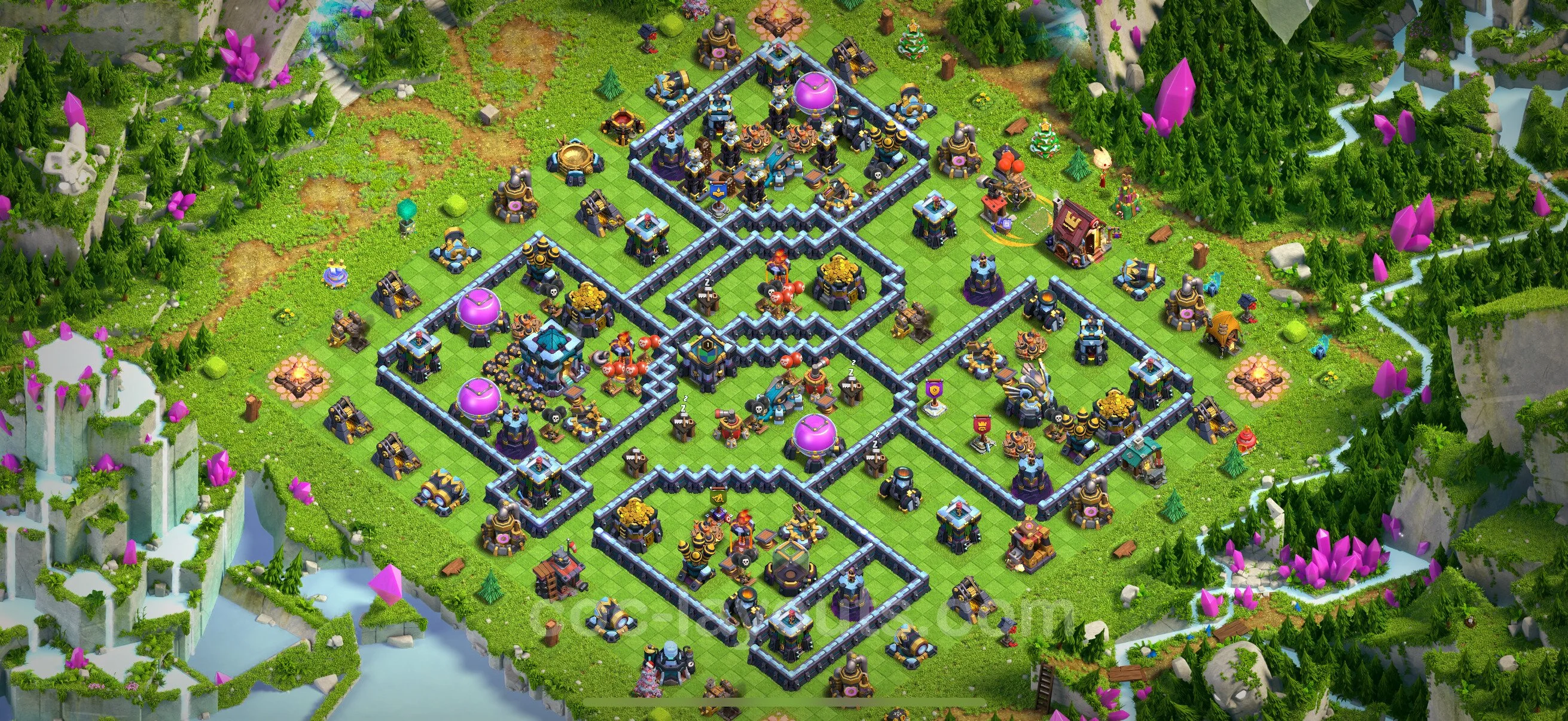 Anti 3 Stars Base TH13 with Link, Hybrid - best plan / layout / design - Clash of Clans - (#118) — Защита TH13