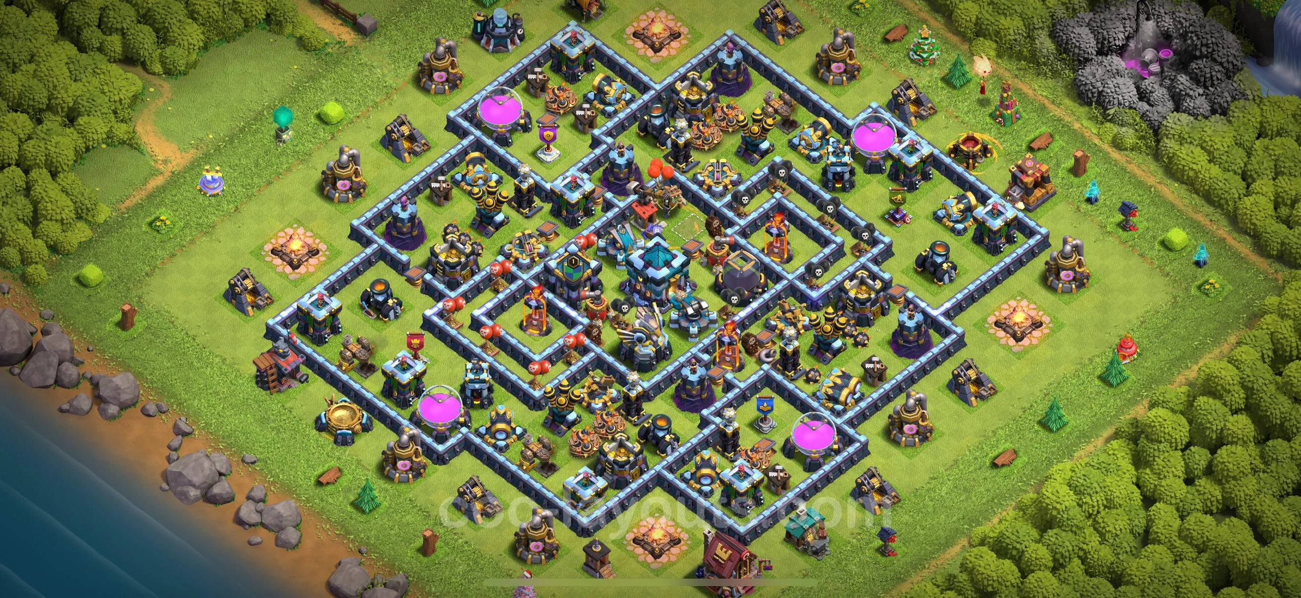 Anti 3 Stars Base TH13 with Link, Anti Everything - best plan / layout / design - Clash of Clans - (#120) — Захист TH13