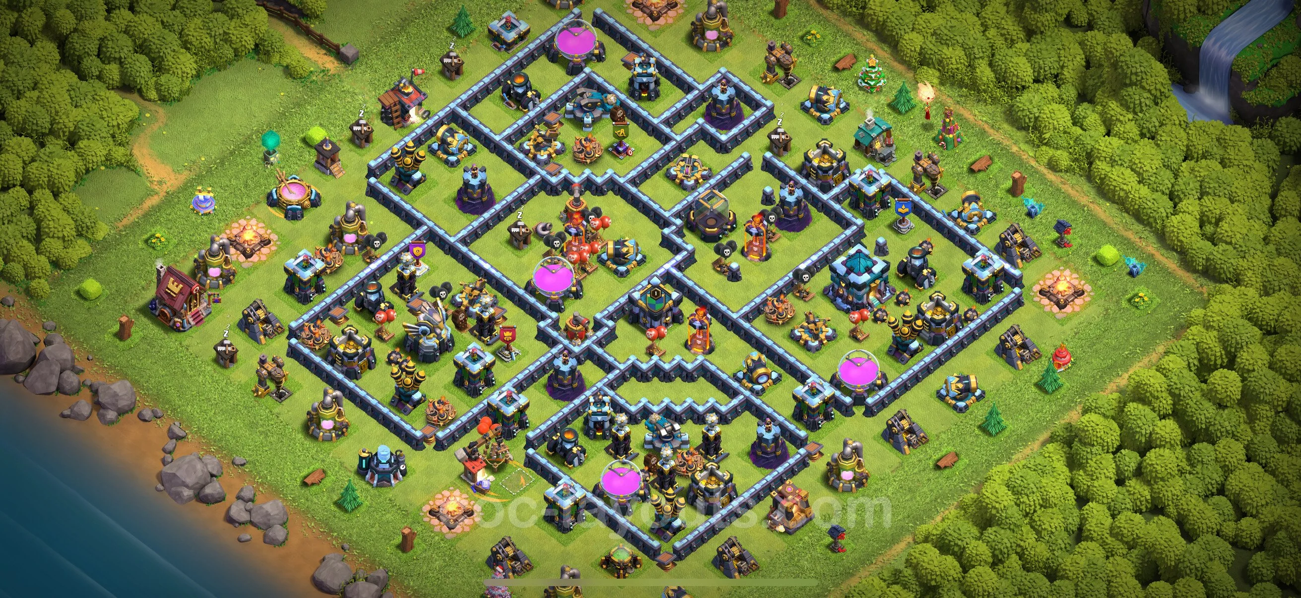 Defense (Trophy) Base TH13 with Link, Legend League, Hybrid - plan / layout / design - Clash of Clans - (#123) — Défense TH13