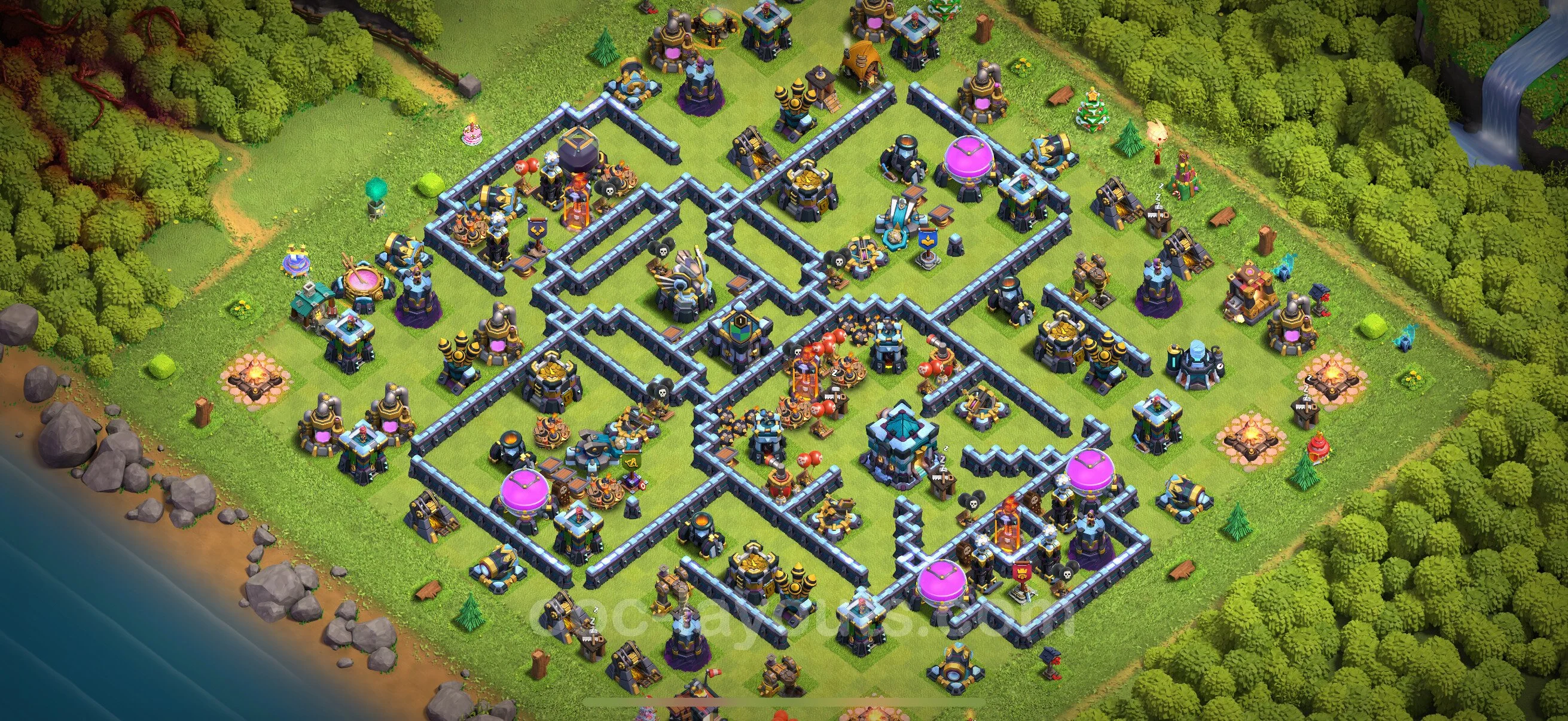 Anti 3 Stars Base TH13 with Link - best plan / layout / design - Clash of Clans 2026 - (#127) — Verdediging TH13