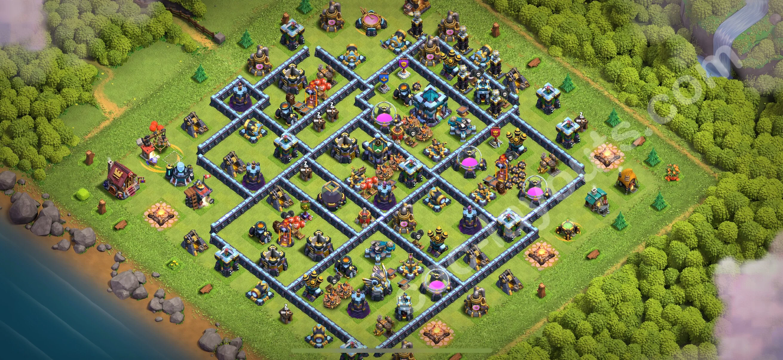 Anti 3 Stars Base TH13 with Link - best plan / layout / design - Clash of Clans 2026 - (#135) — Verteidigung TH13