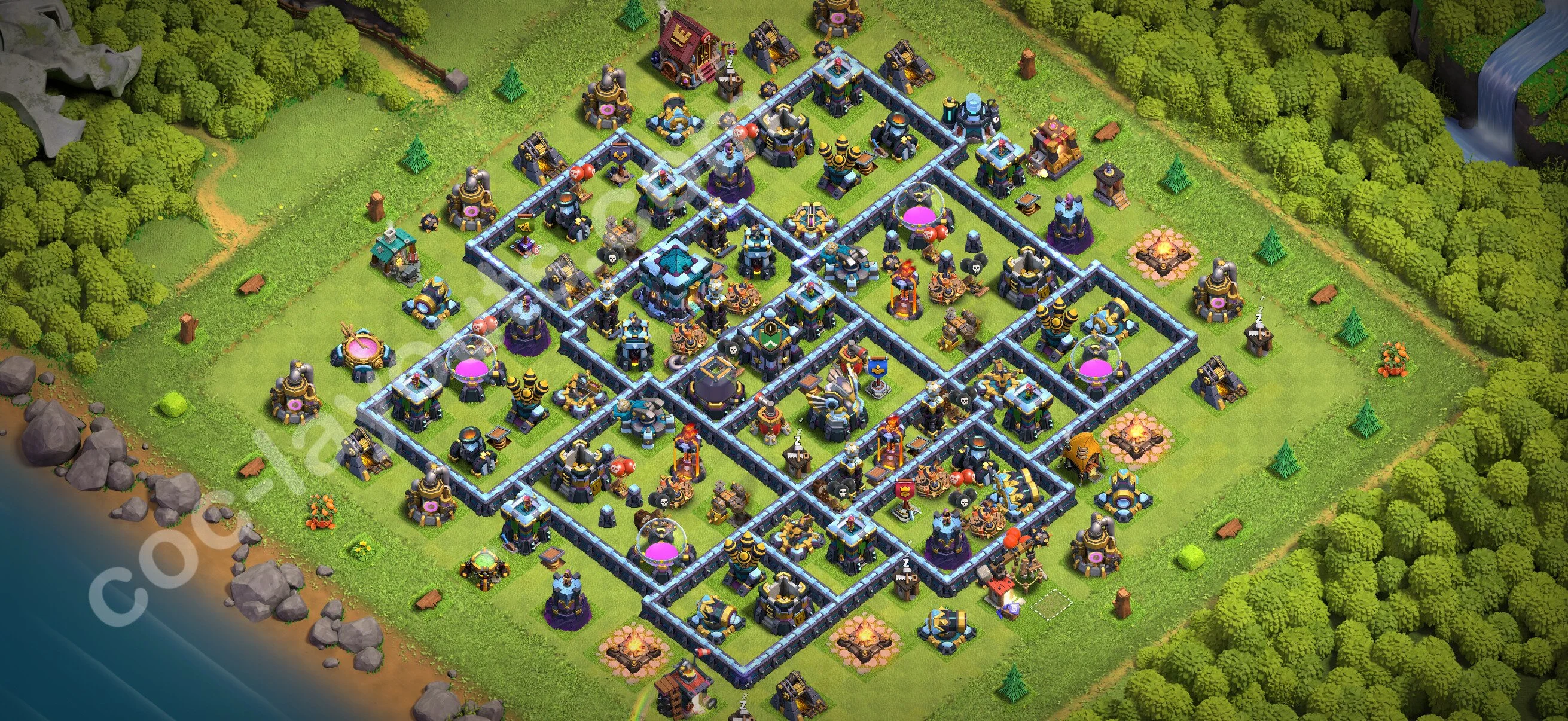 Anti 3 Stars Base TH13 with Link, Anti Everything - best plan / layout / design - Clash of Clans 2026 - (#139) — 防衛 TH13