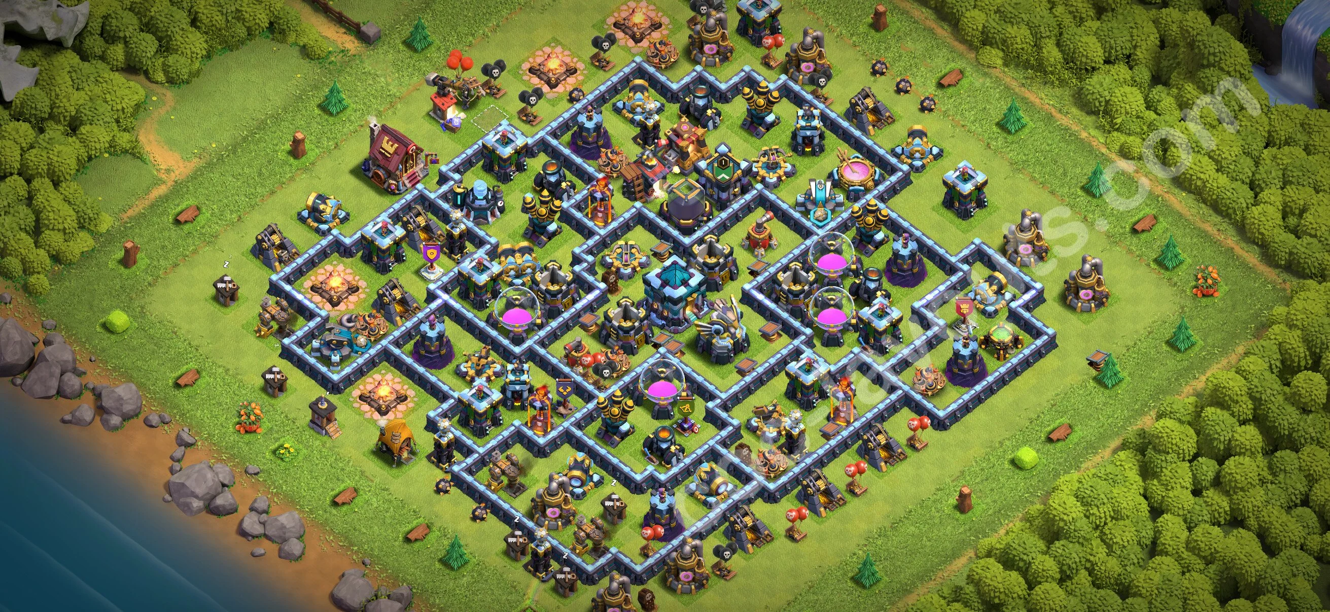 Defense (Trophy) Base TH13 with Link - plan / layout / design - Clash of Clans 2026 - (#141) — Difesa TH13
