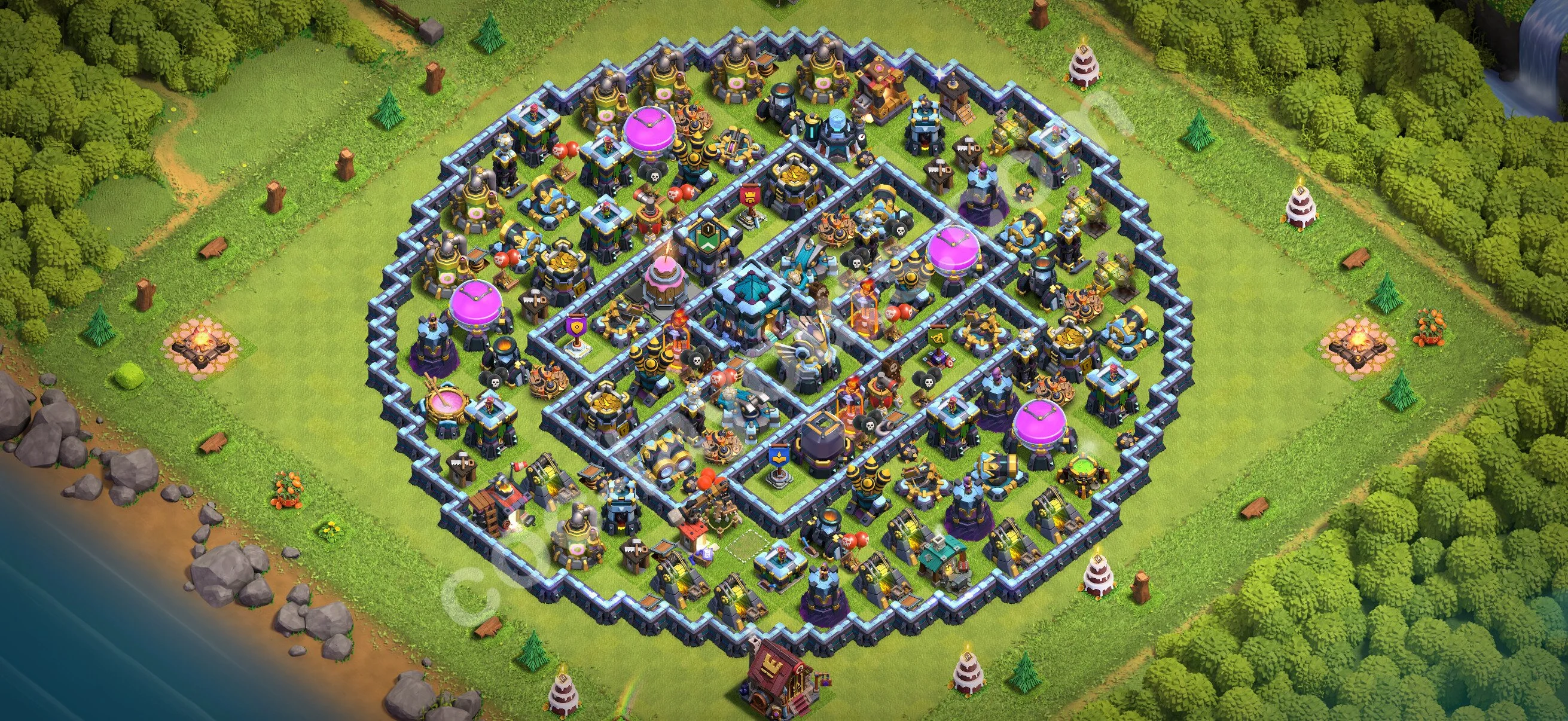 Defense (Trophy) Base TH13 with Link, Hybrid - plan / layout / design - Clash of Clans 2026 - (#149) — Defense TH13