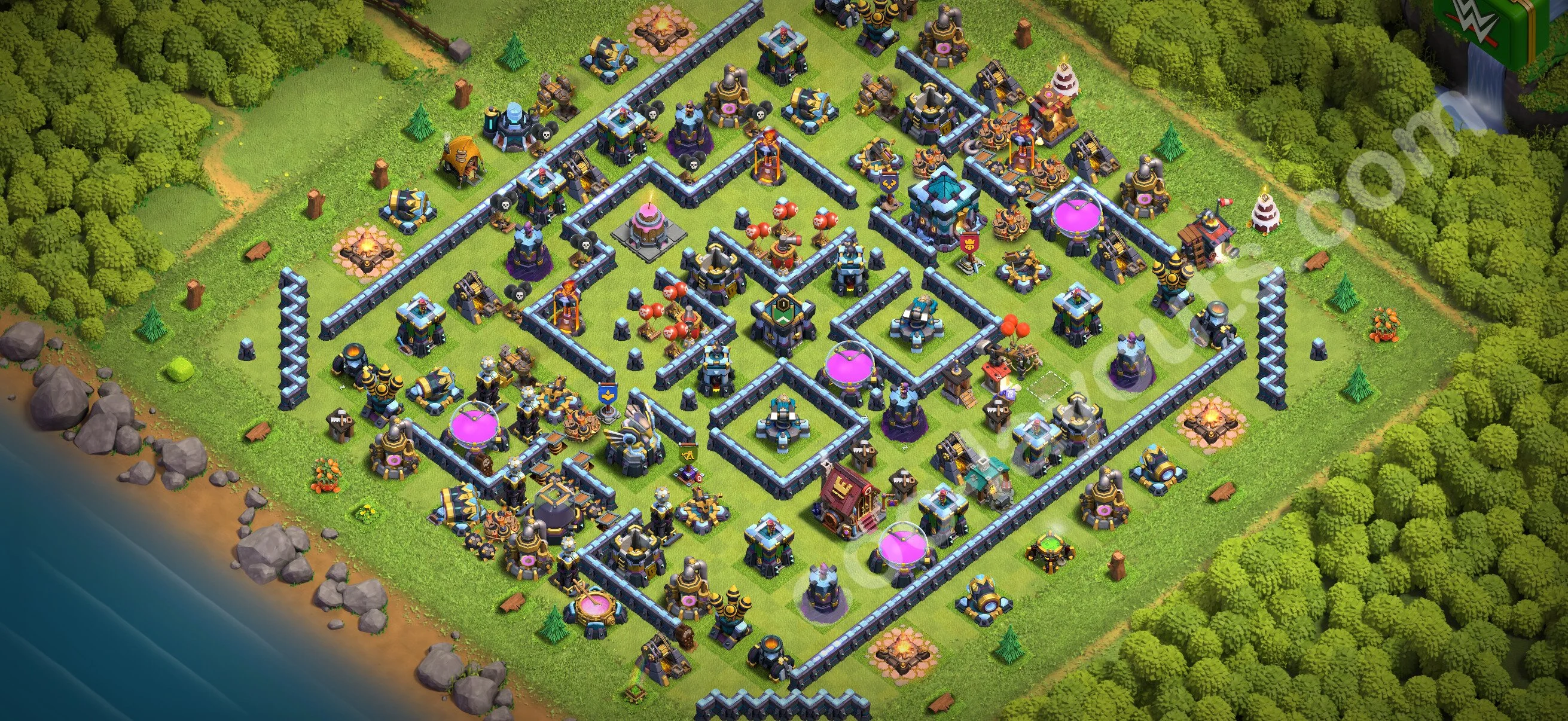 Anti 3 Stars Base TH13 with Link, Anti Everything - best plan / layout / design - Clash of Clans 2026 - (#151) — Obrona TH13