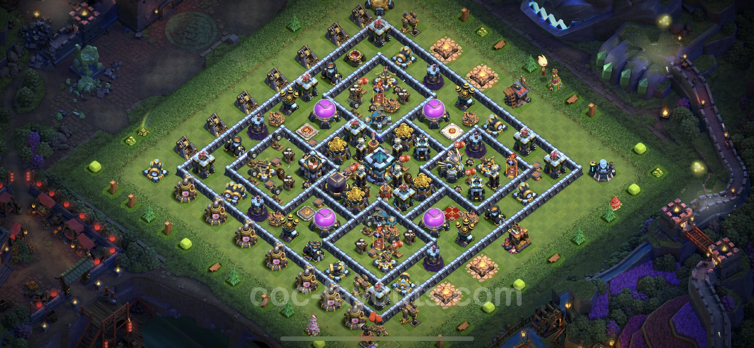 Top Base TH13 with Link, Legend League - Anti Everything Defence Plan - Clash of Clans - (#43)
