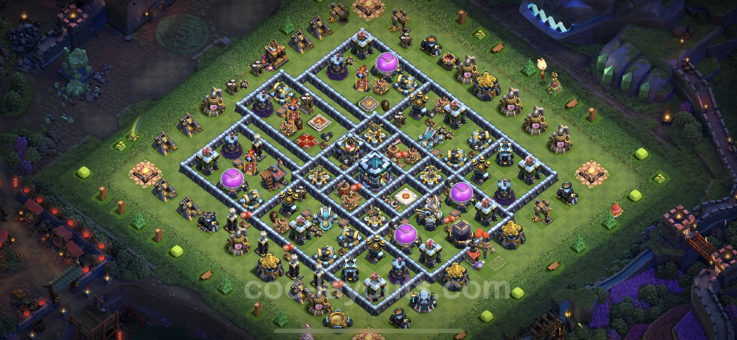 Base TH13 with Link, Anti Everything - Anti Dragon Defence Plan / Anti Air - Clash of Clans - (#48) — Захист TH13