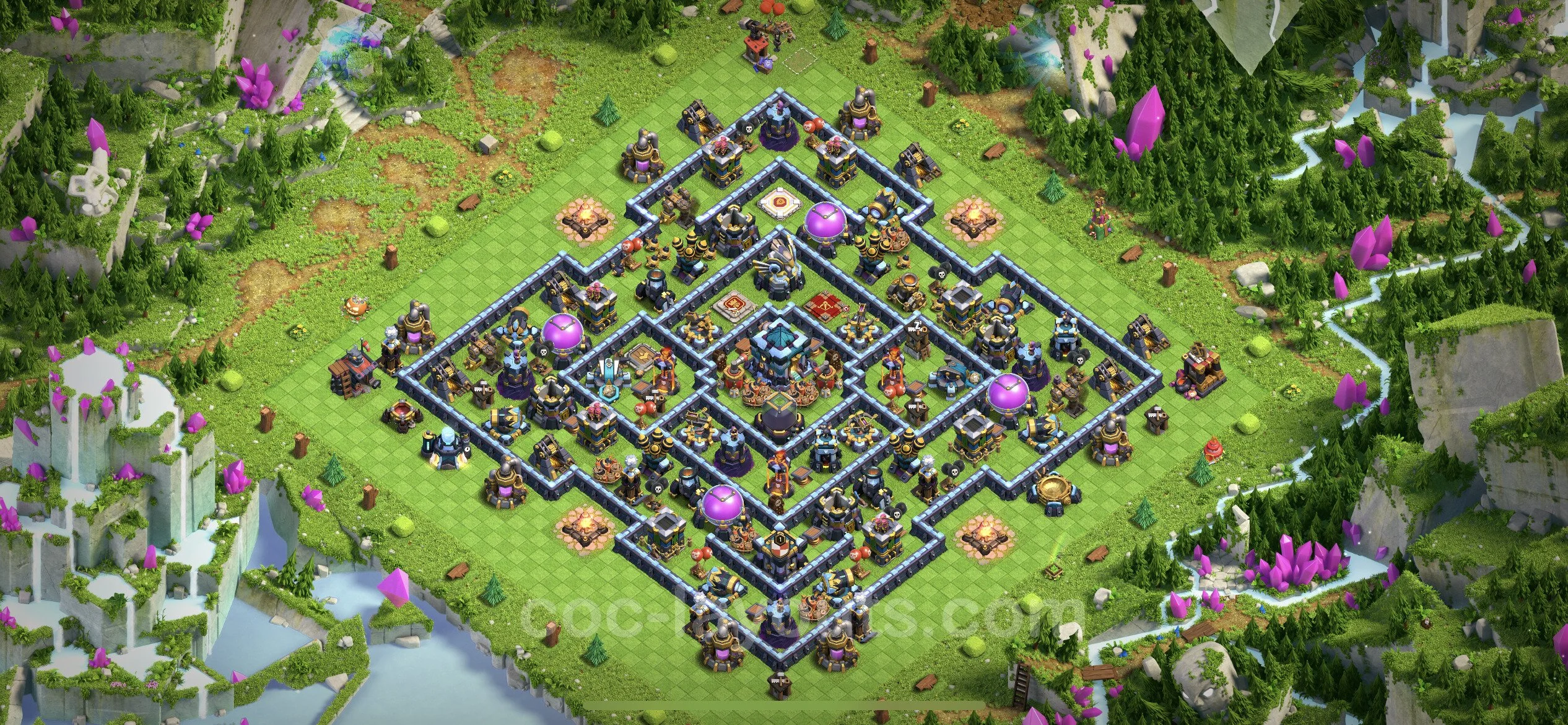 Anti 2 Stars Base TH13 with Link, Anti Everything - best plan / layout / design - Clash of Clans - (#66) — Defense TH13