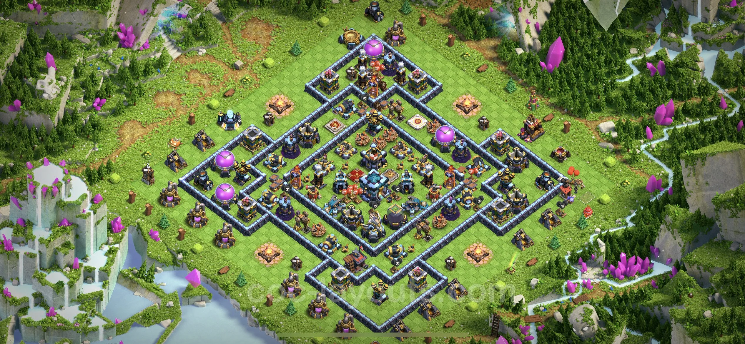 Defense (Trophy) Base TH13 with Link, Hybrid - plan / layout / design - Clash of Clans - (#67) — Verdediging TH13
