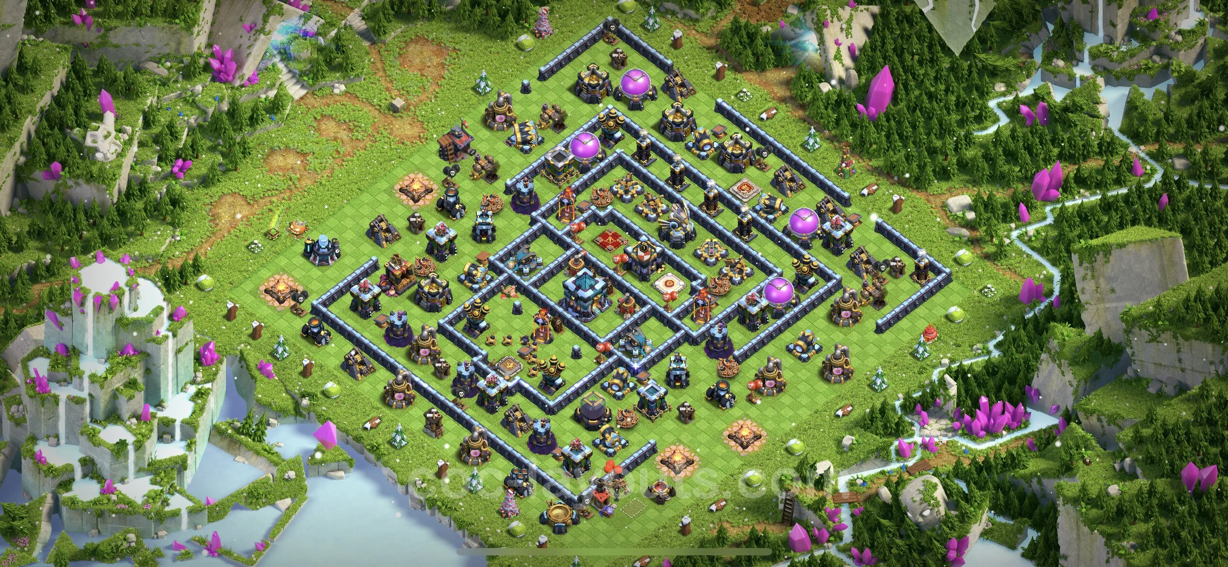 Anti 3 Stars Base TH13 with Link, Hybrid - best plan / layout / design - Clash of Clans - (#69) — Difesa TH13