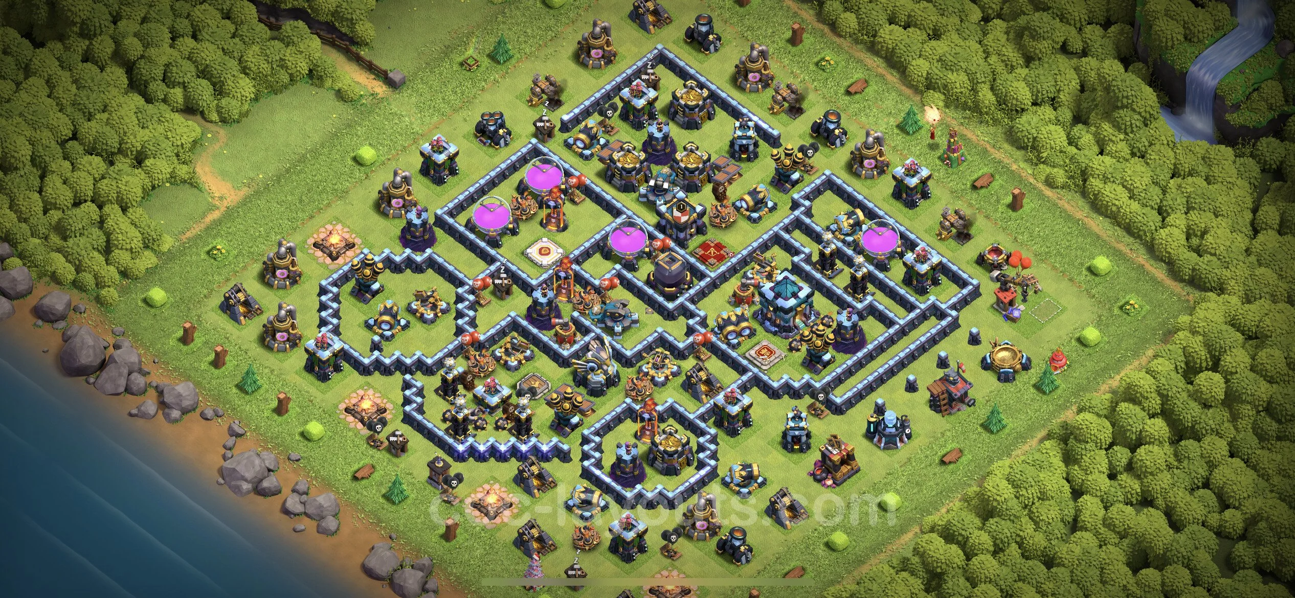 Anti 3 Stars Base TH13 with Link, Anti Everything - best plan / layout / design - Clash of Clans - (#73) — Defense TH13