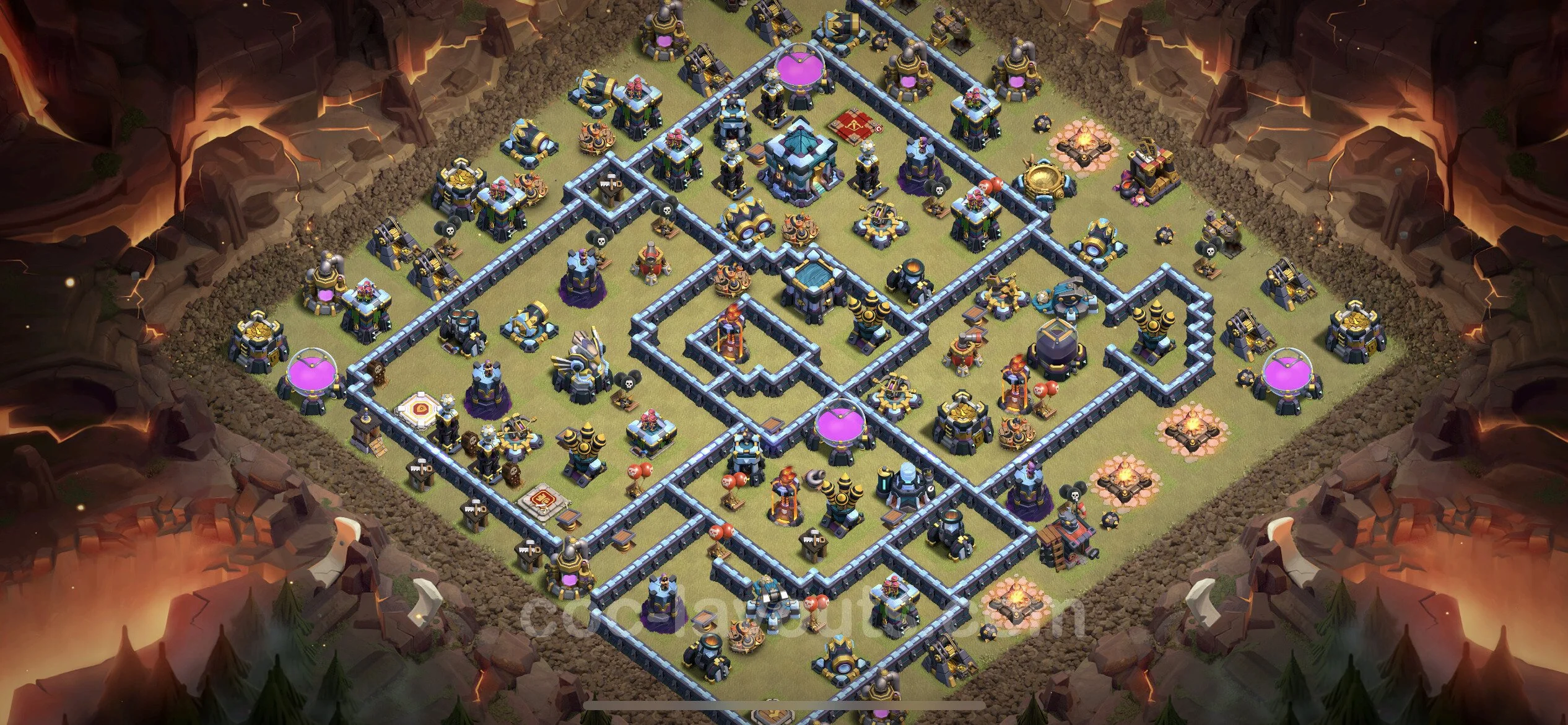 Anti 3 Stars Base TH13 with Link, Anti Everything - best plan / layout / design - Clash of Clans - (#75)