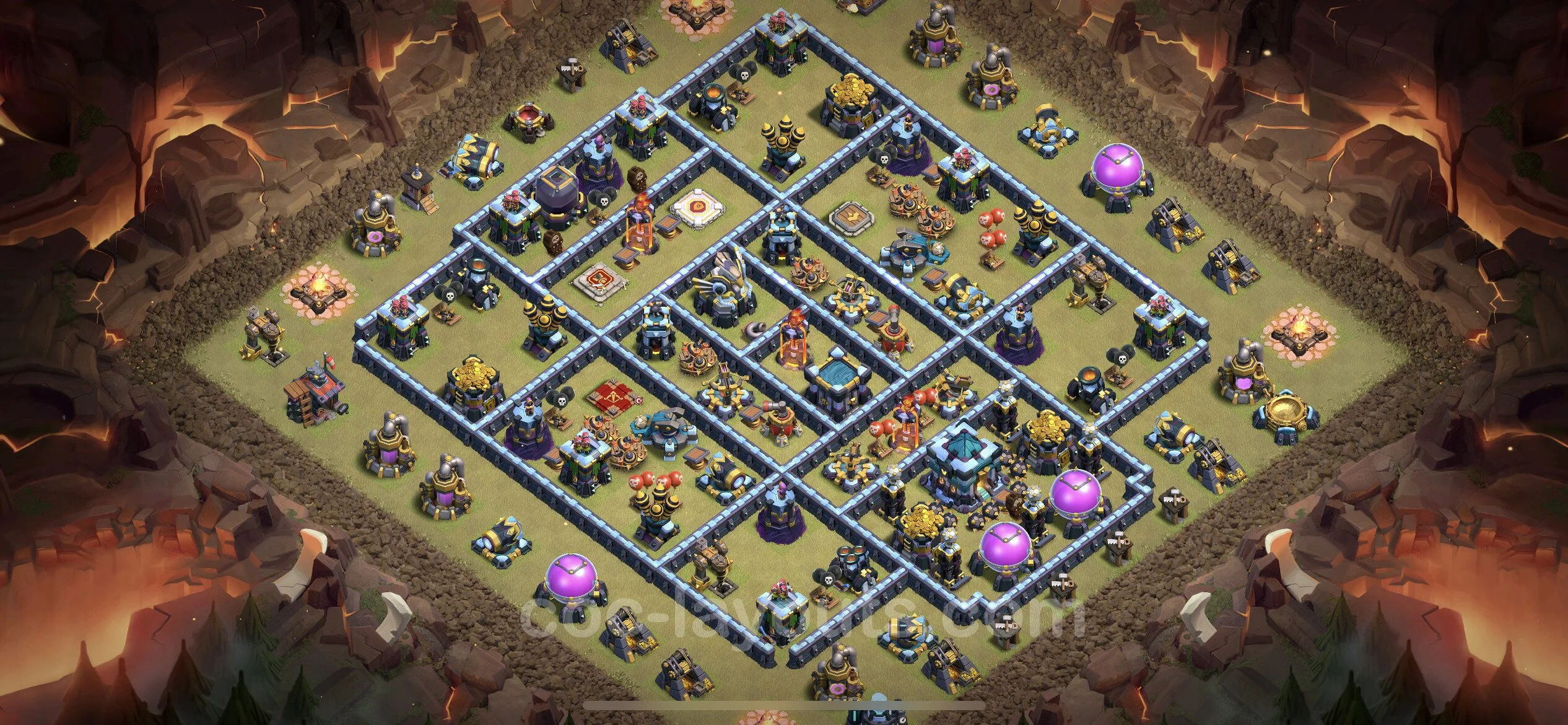 Anti 3 Stars Base TH13 with Link, Anti Air / Electro Dragon - best plan / layout / design - Clash of Clans - (#83)