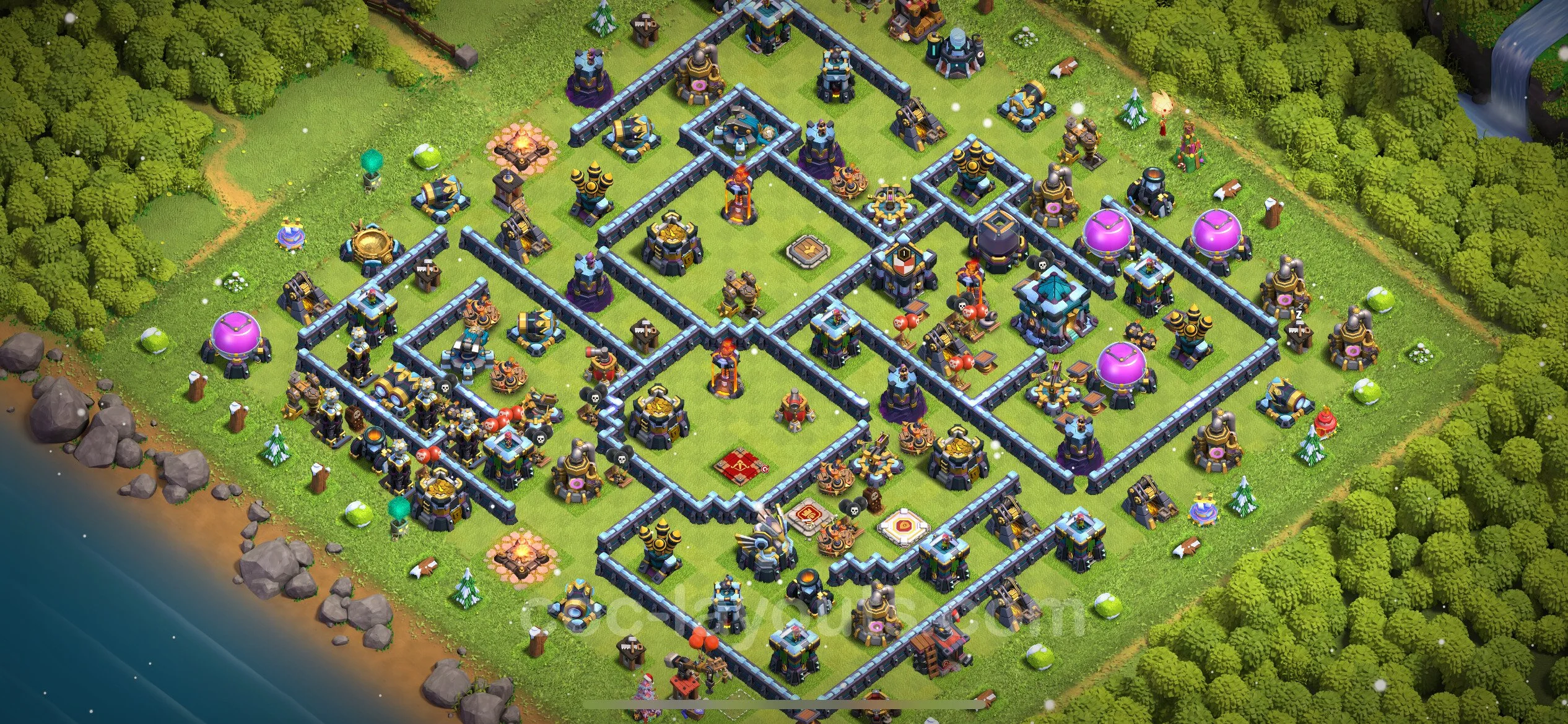 Anti 2 Stars Base TH13 with Link - best plan / layout / design - Clash of Clans - (#97) — Verdediging TH13
