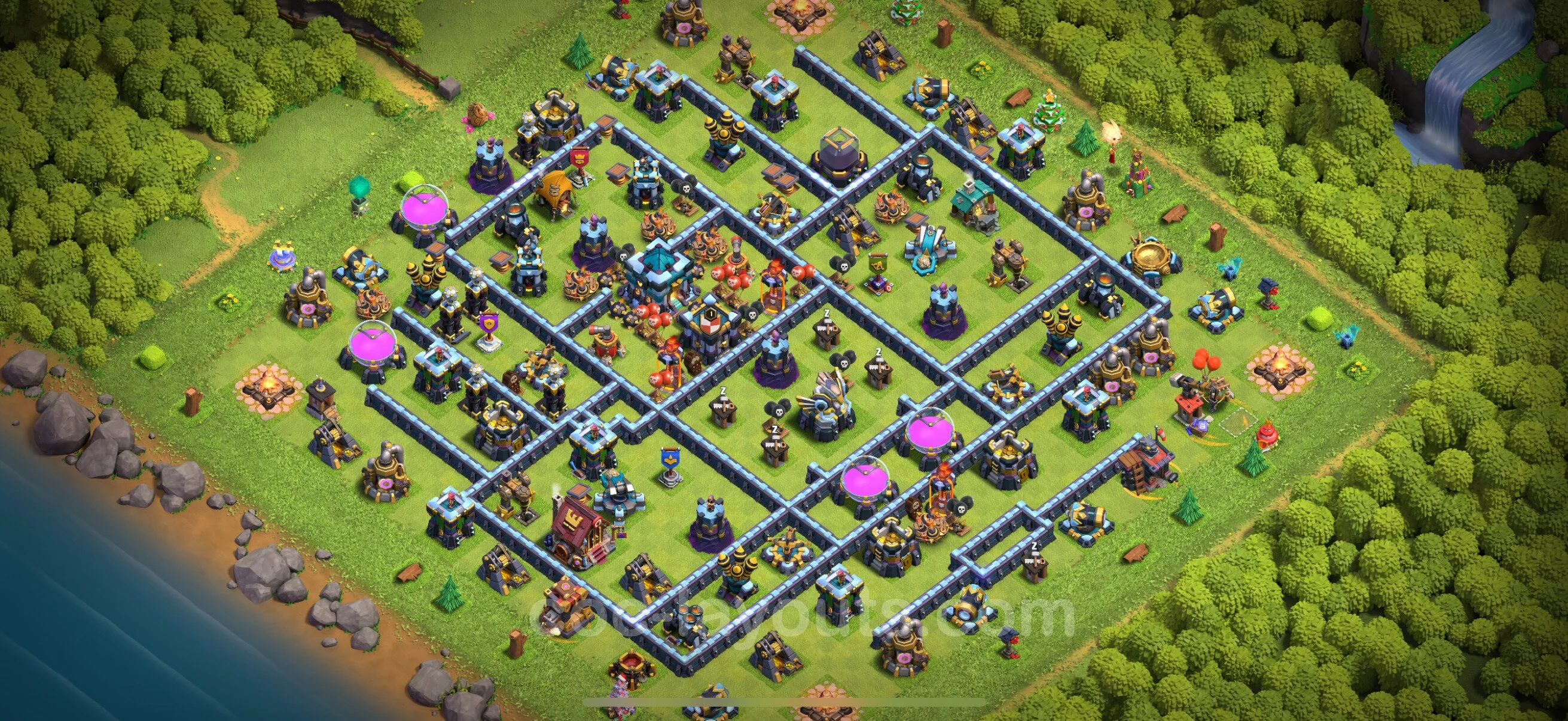 Defense (Trophy) Base TH13 with Link - plan / layout / design - Clash of Clans - (#98) — Défense TH13
