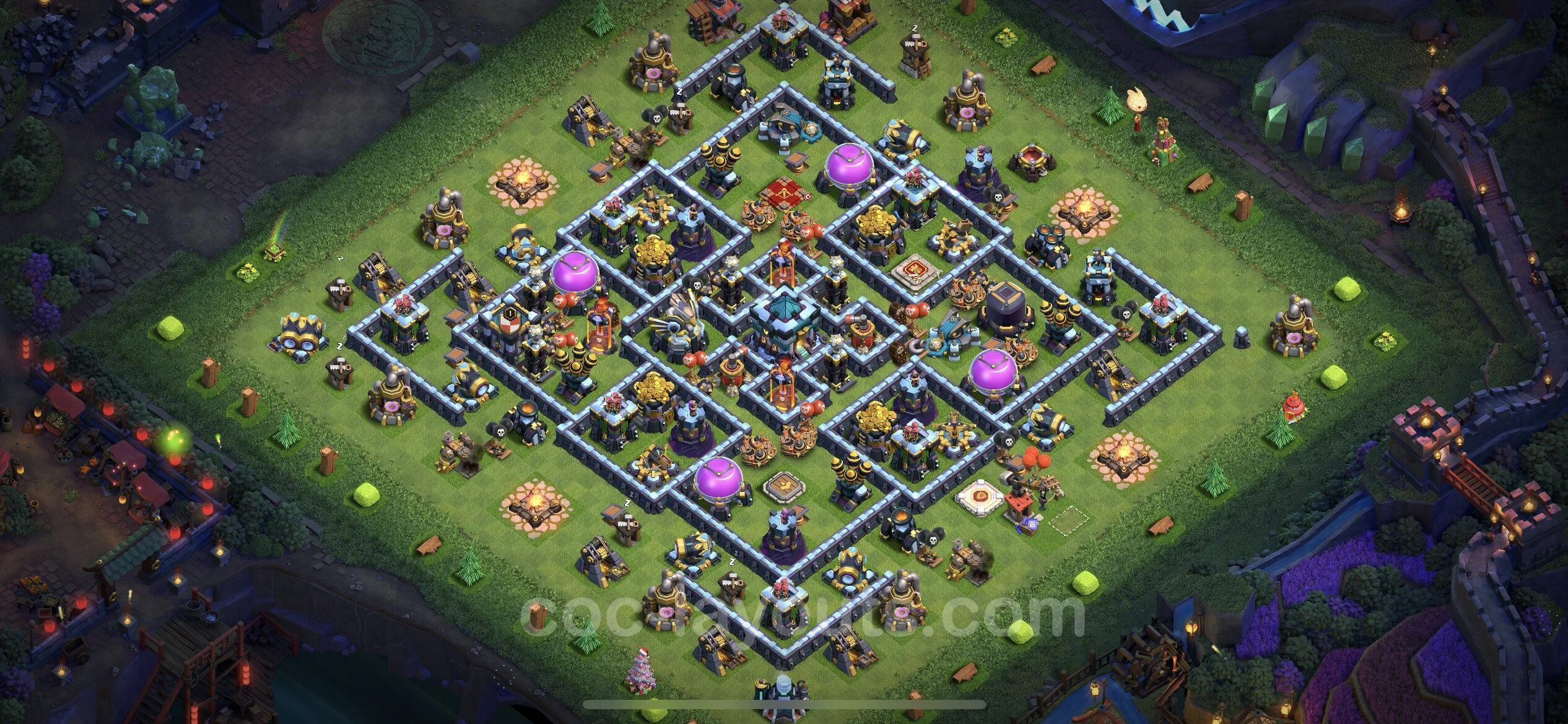 Farming Base TH13 with Link, Hybrid - plan / layout / design - Clash of Clans - (#37)