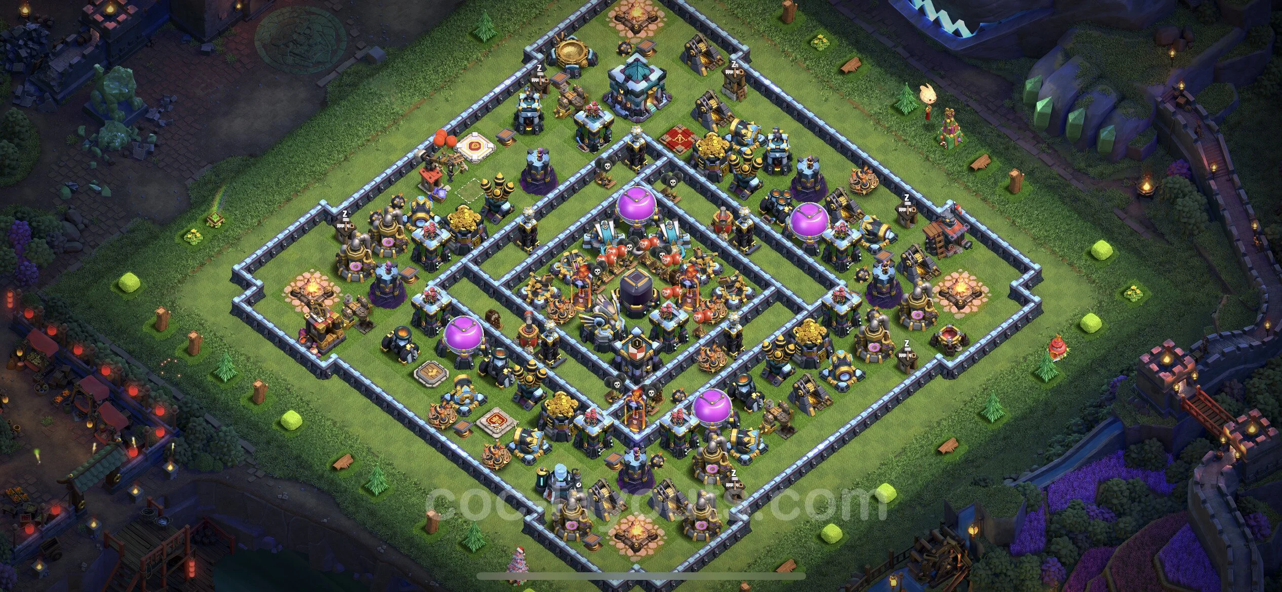 Farming Base TH13 with Link, Anti Everything - plan / layout / design - Clash of Clans - (#39)