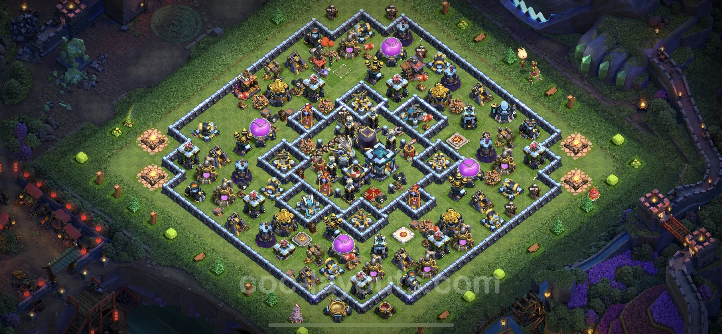 Farming Base TH13 with Link, Hybrid - plan / layout / design - Clash of Clans - (#41)