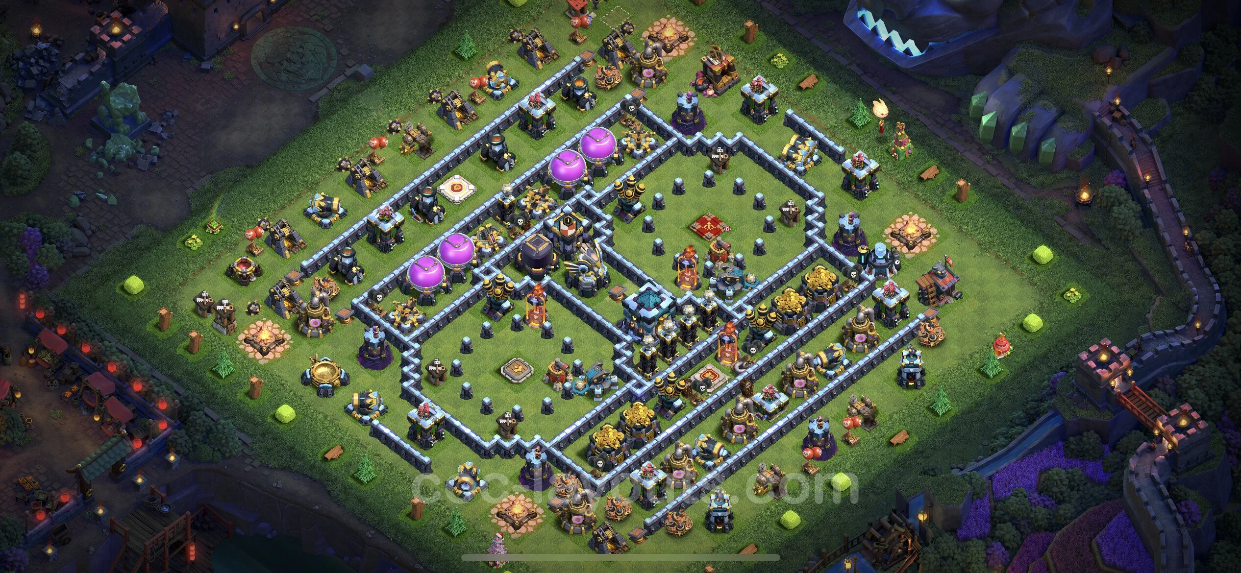 Farming Base TH13 with Link - plan / layout / design - Clash of Clans - (#44) — Farm TH13