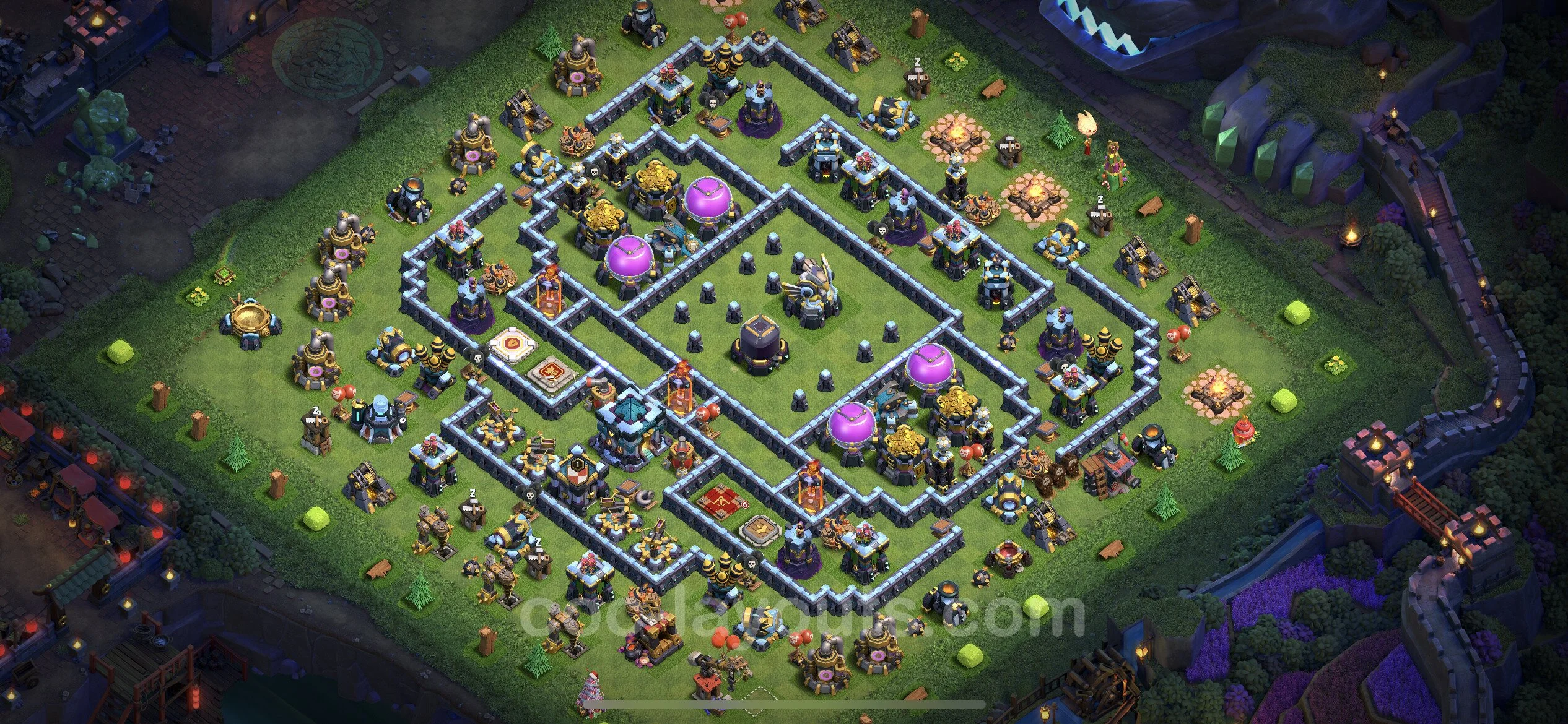 Farming Base TH13 with Link, Hybrid - plan / layout / design - Clash of Clans - (#51) — Çiftlik TH13
