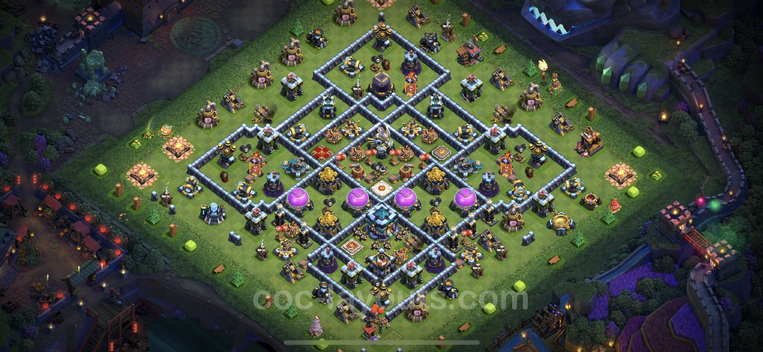 Farming Base TH13 with Link, Anti 3 Stars - plan / layout / design - Clash of Clans - (#52) — Çiftlik TH13