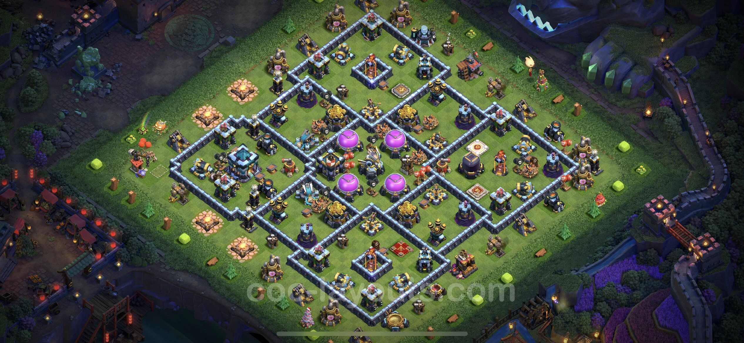 Farming Base TH13 with Link, Hybrid - plan / layout / design - Clash of Clans - (#56) — Farm TH13