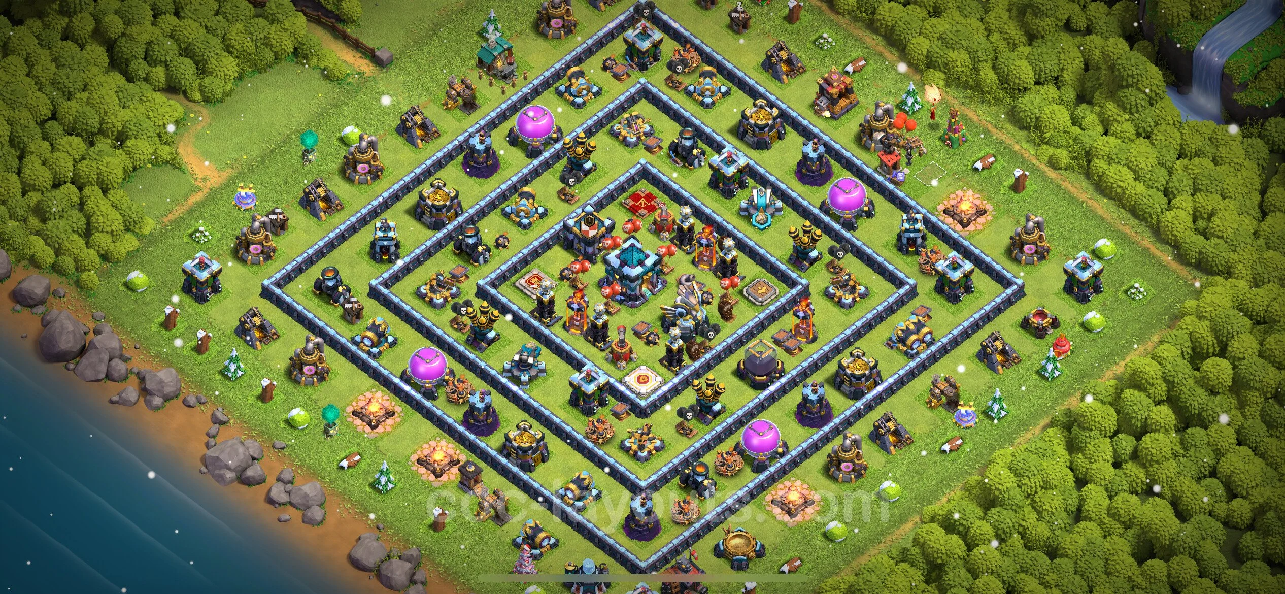 Farming Base TH13 with Link, Anti 2 Stars - plan / layout / design - Clash of Clans - (#62) — Фарм TH13