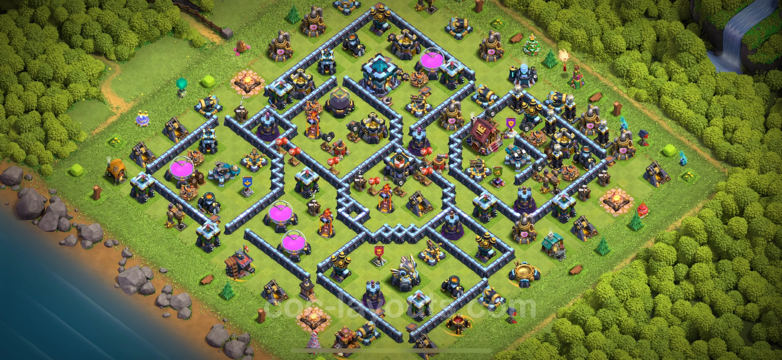 Farming Base TH13 Max Levels with Link, Anti Everything - plan / layout / design - Clash of Clans - (#65) — Farm TH13