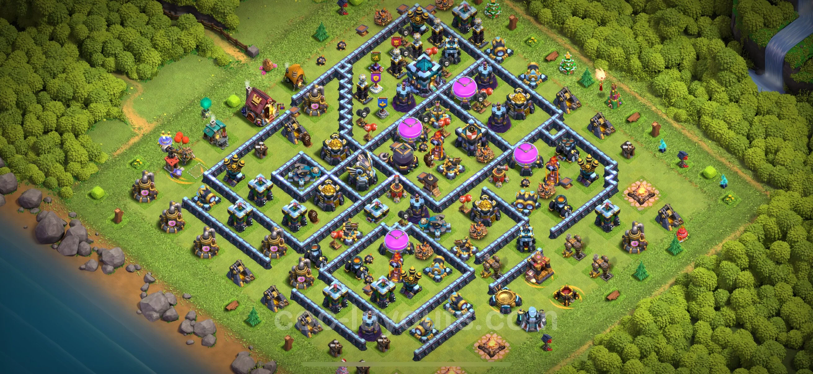 Farming Base TH13 with Link, Anti 3 Stars - plan / layout / design - Clash of Clans - (#68) — Farm TH13