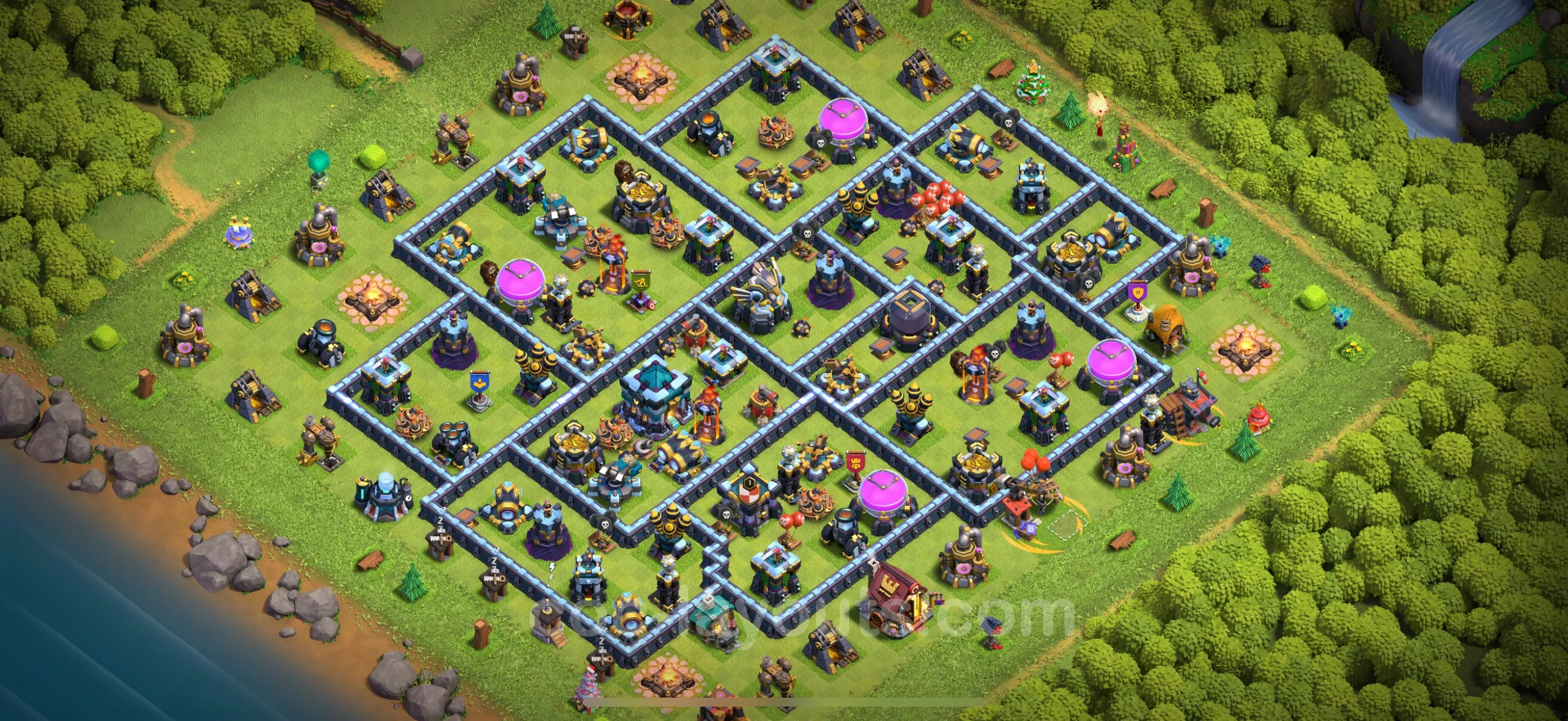 Farming Base TH13 with Link, Anti Everything, Hybrid - plan / layout / design - Clash of Clans - (#70) — Farm TH13
