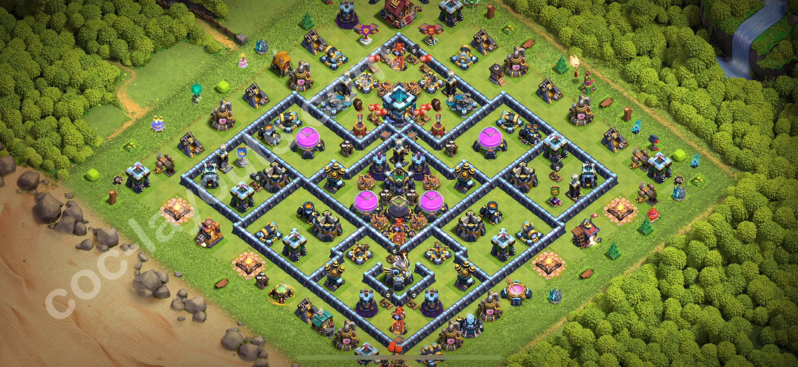 Farming Base TH13 with Link, Anti 3 Stars - plan / layout / design - Clash of Clans 2026 - (#75) — Farm TH13