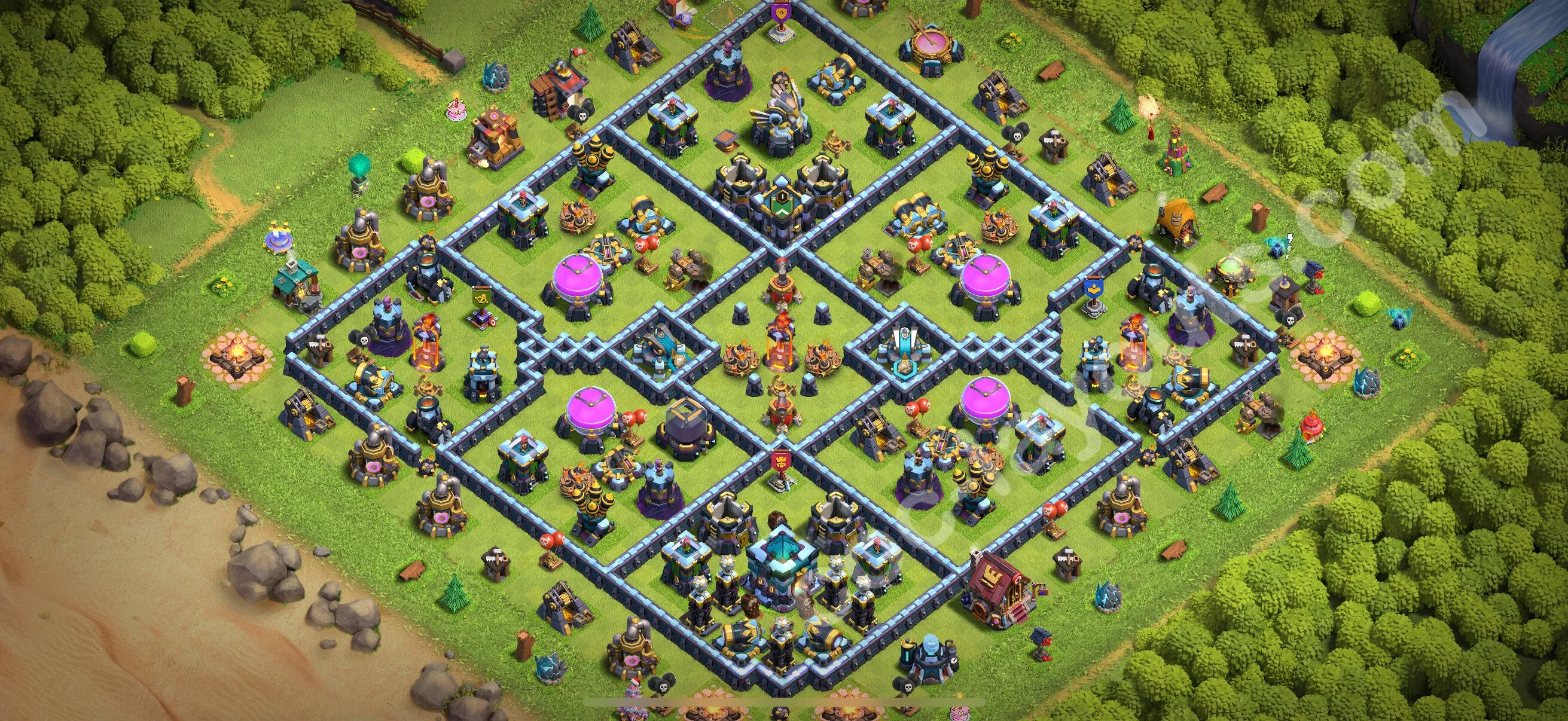 Farming Base TH13 with Link, Anti Everything - plan / layout / design - Clash of Clans 2026 - (#76) — Фарм TH13